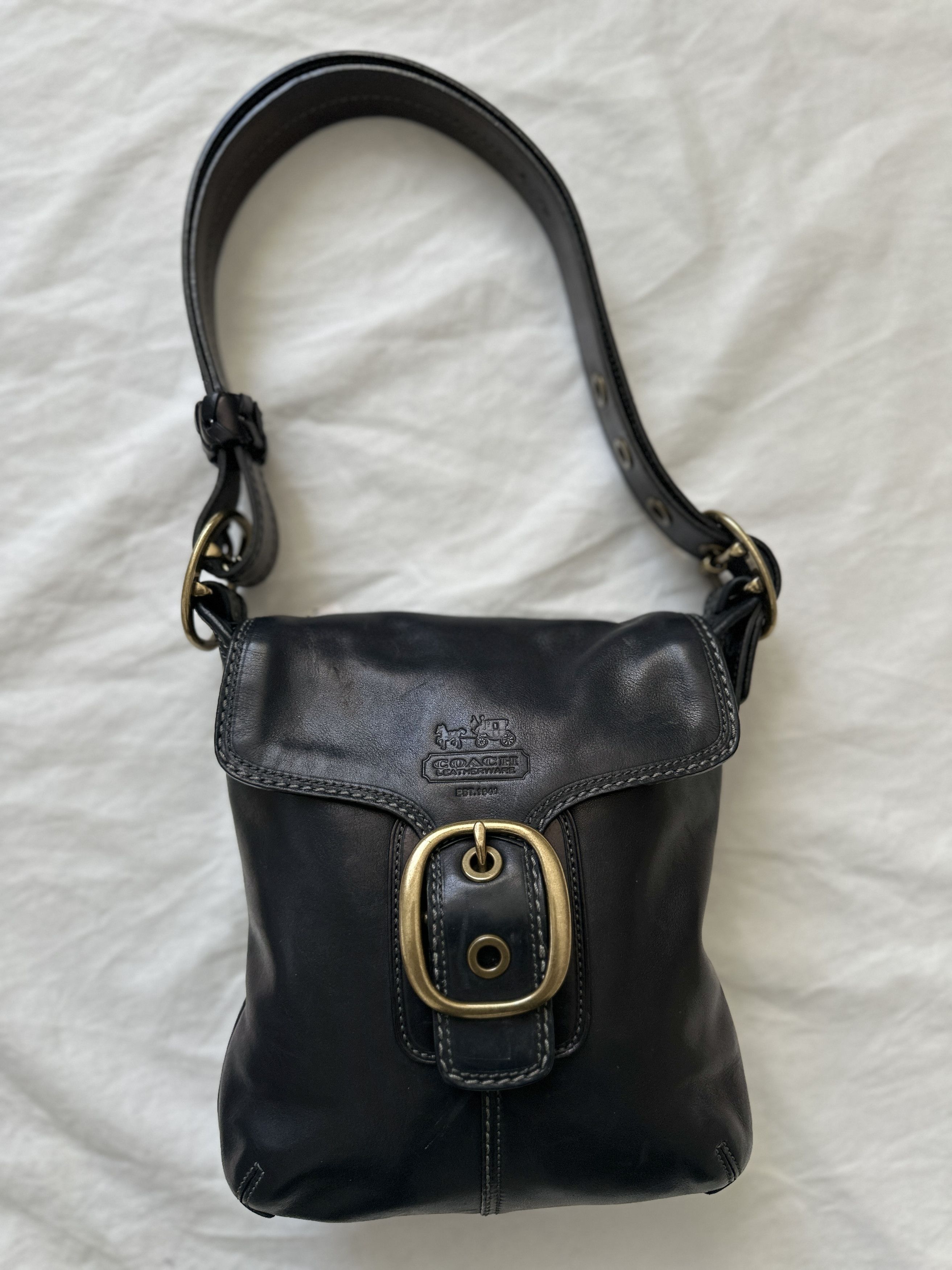 Coach Coach Legacy Anniversary Black Leather Shoulder Bag 10326