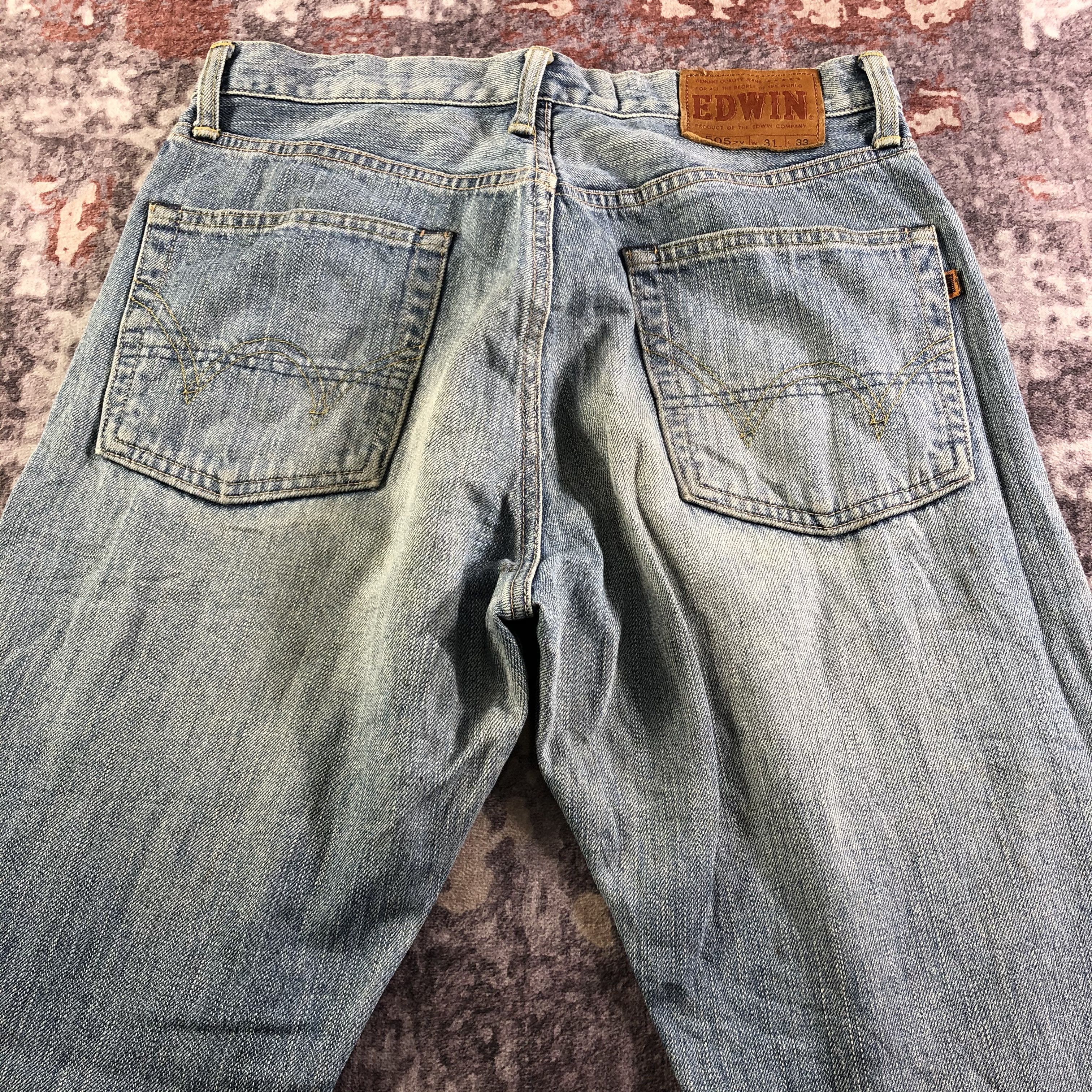 Edwin Vintage Blue Wash Edwin 505 Selvedge Jeans-JM3694 Size US 33 - 4 Thumbnail