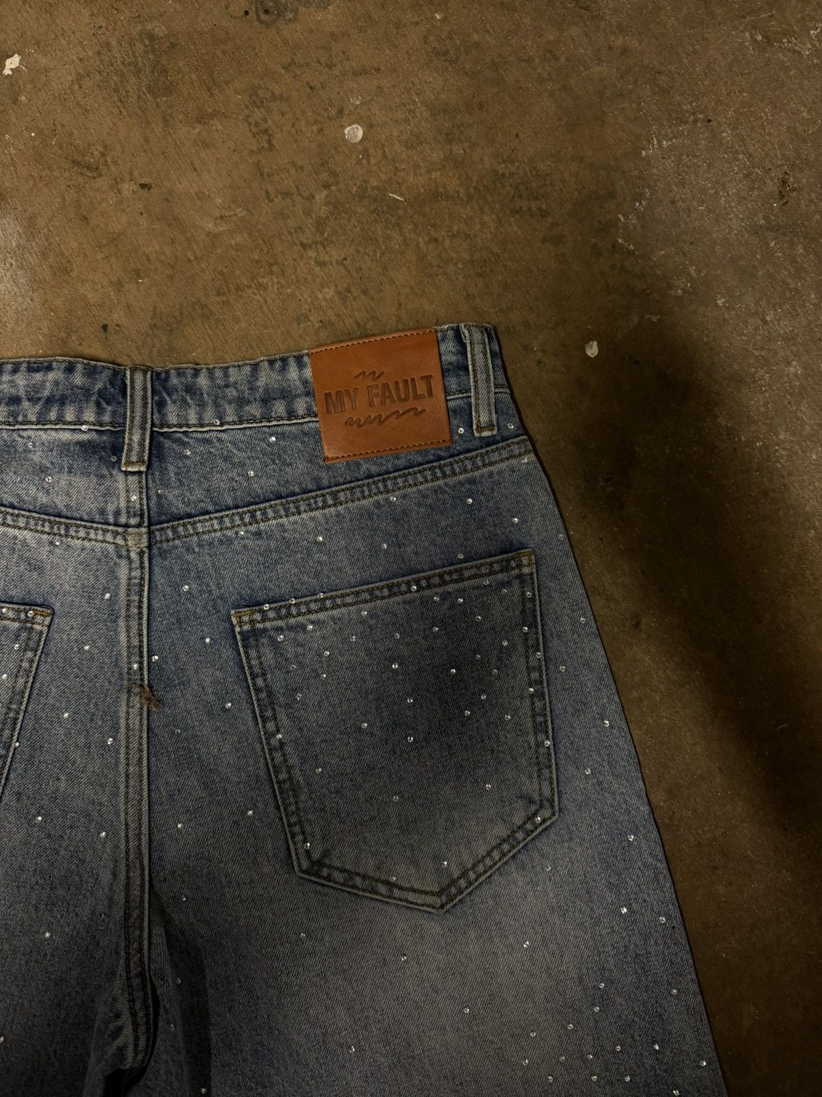 If Six Was Nine RHINESTONE JORTS Size US 38 / EU 54 - 3 Thumbnail