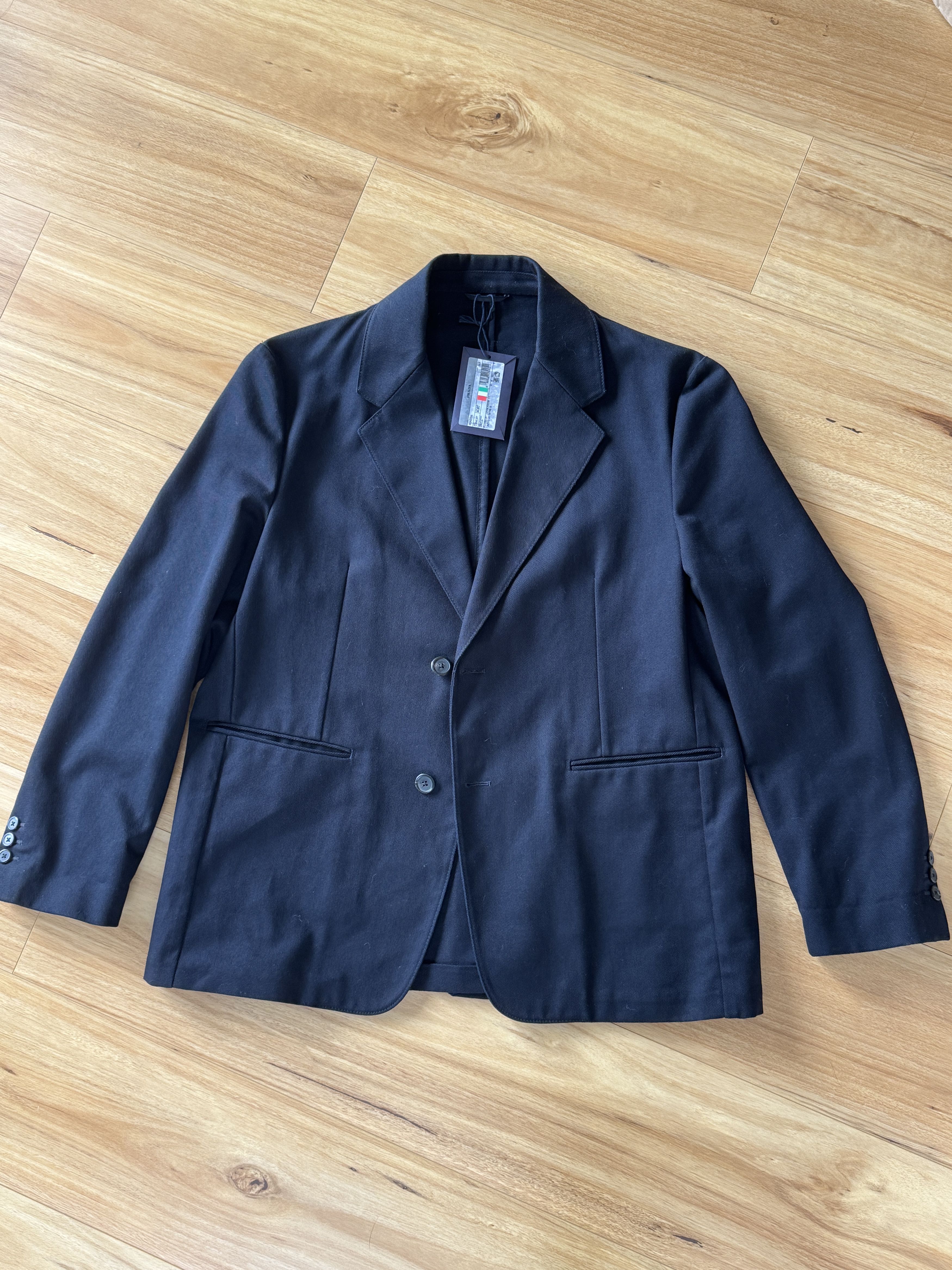 Prada Prada Drill Blazer Boxy Fit Reverse Triangle - 52R Size US L / EU 52-54 / 3 - 2 Thumbnail
