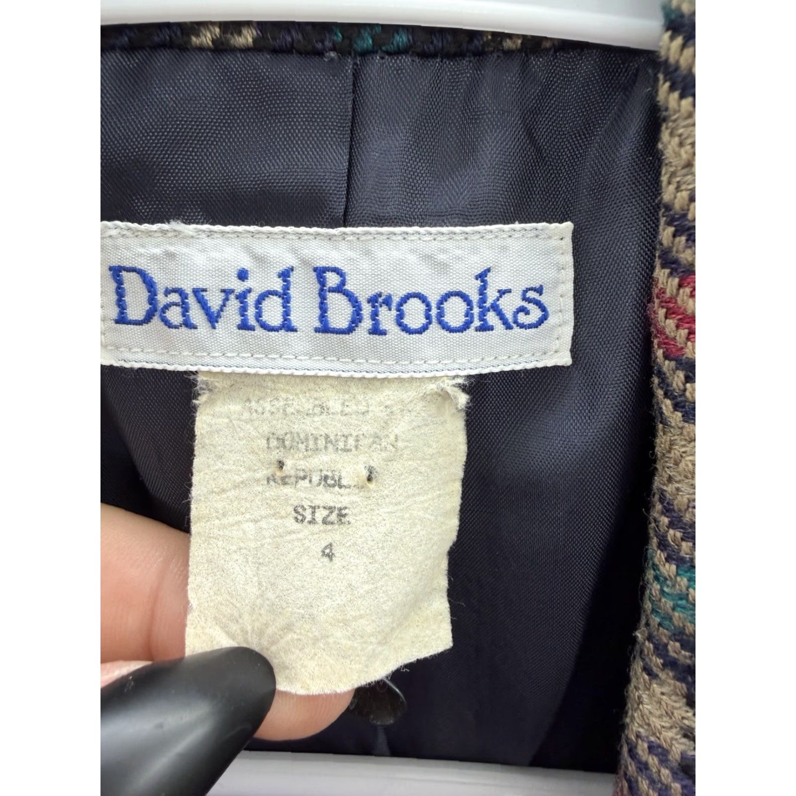 Brooks Davids Brooks Blazer Woman Size 4 Plaid Double Breasted Button Up Lined Vintage Wool Coat Size S / US 4 / IT 40 - 3 Thumbnail