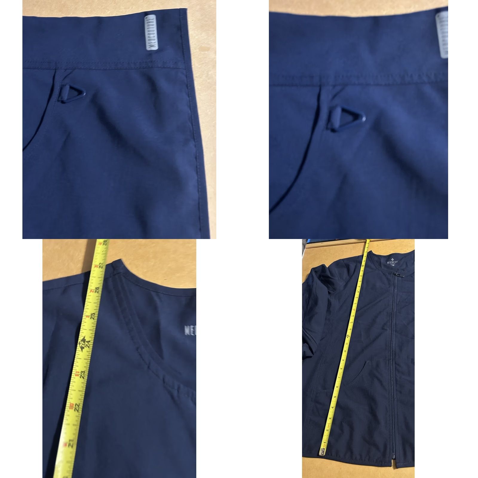 Vintage Med Couture Scrubs Top Navy Blue Long Sleeve Full Zip Pockets Women M Size M / US 6-8 / IT 42-44 - 9 Thumbnail