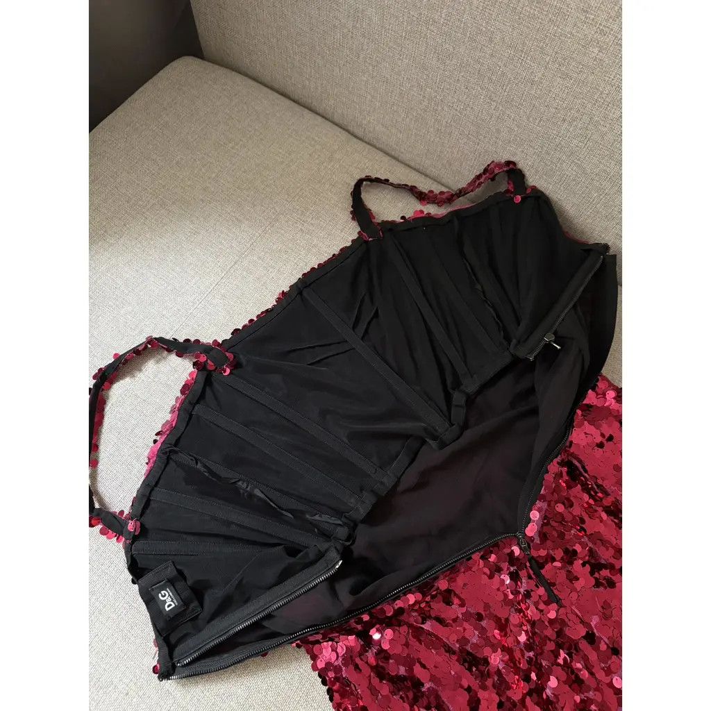 Dolce & Gabbana Dolce & Gabbana Red Sequin Bodycon Cocktail Dress Size IT 46 Size L / US 10 / IT 46 - 6 Thumbnail