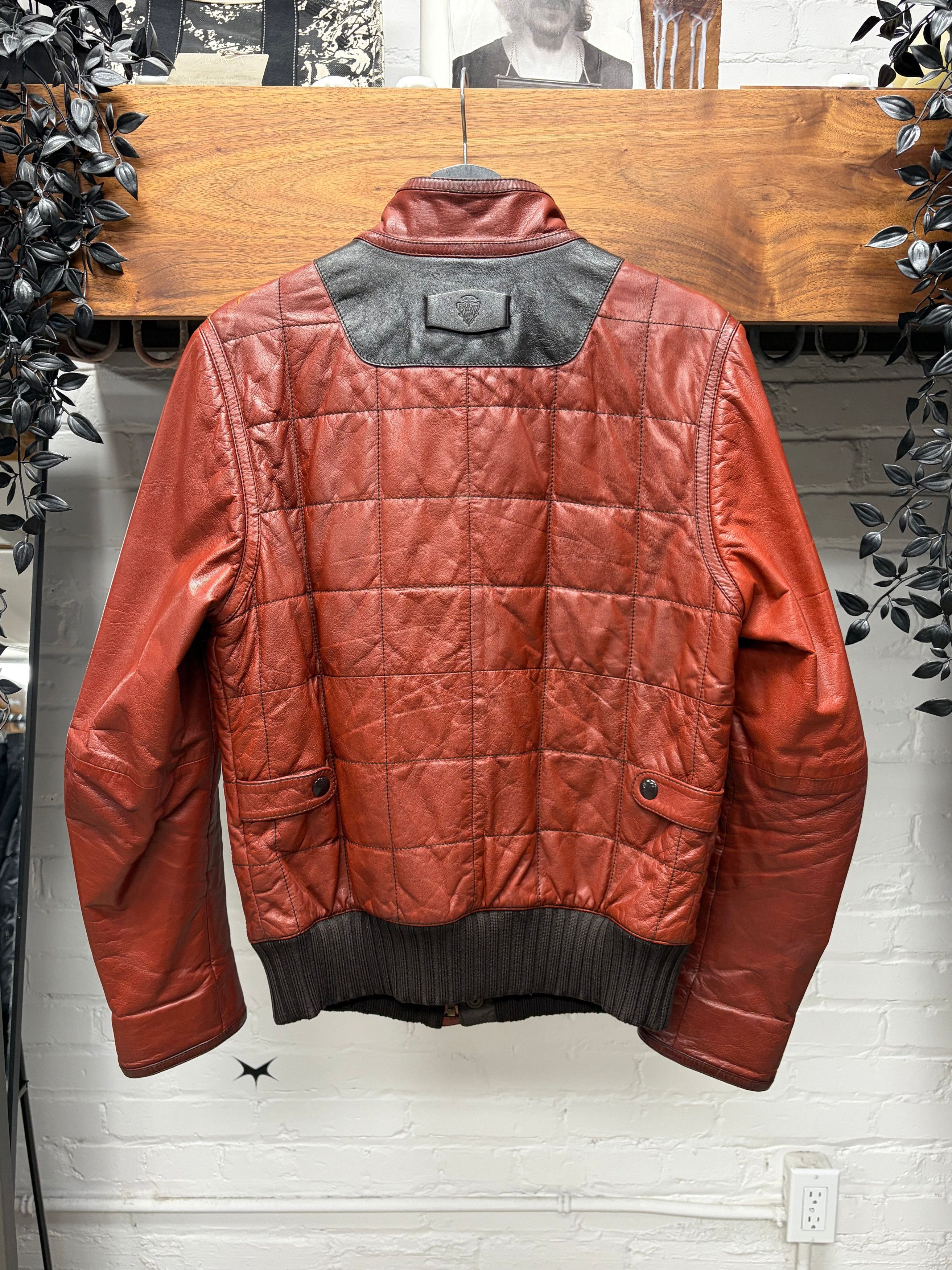 Gucci Gucci ‘Aged Red’ Military Inspired Quilted Leather Jacket Size US M / EU 48-50 / 2 - 4 Thumbnail