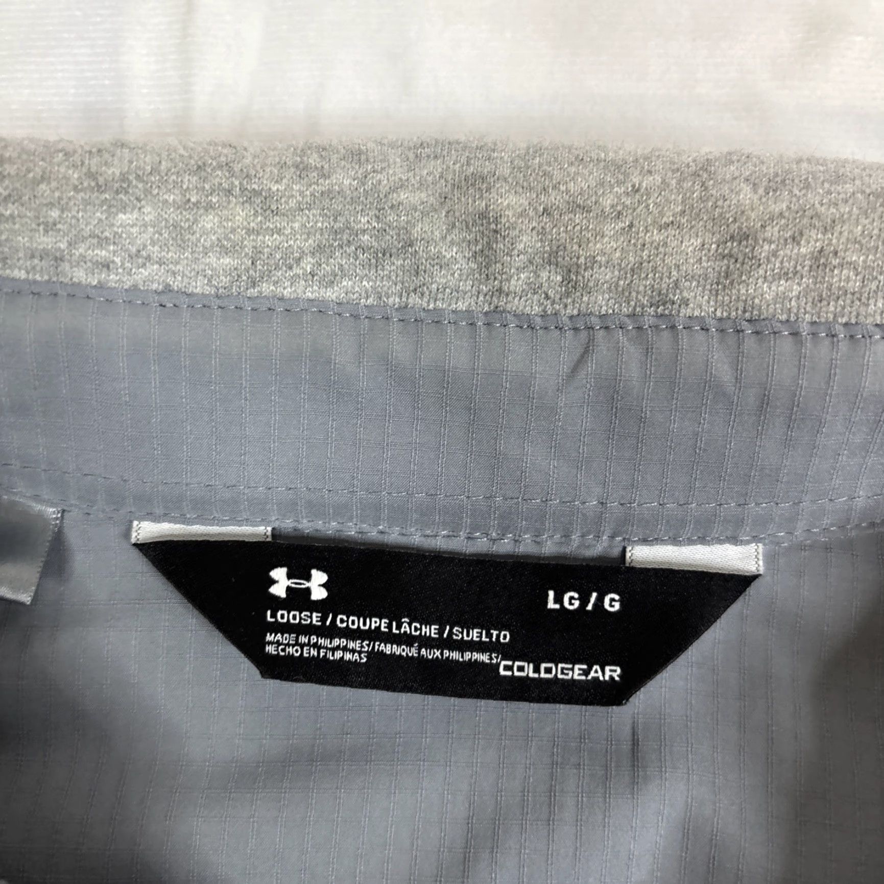 Under Armour Under Armour Shirt Shacket Fleece Flannel Gray Large Men's Button-Up Collar Spread Long Sleeve Pockets Casual Outdoor Cold Gear Size US L / EU 52-54 / 3 - 3 Thumbnail