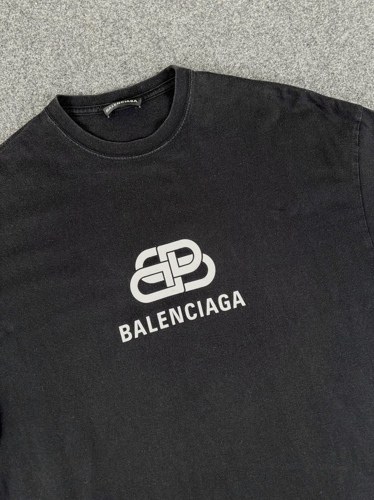 Balenciaga Balenciaga - BB Interlocking Logo - Short Sleeve Shirt Black Size US M / EU 48-50 / 2 - 2 Thumbnail