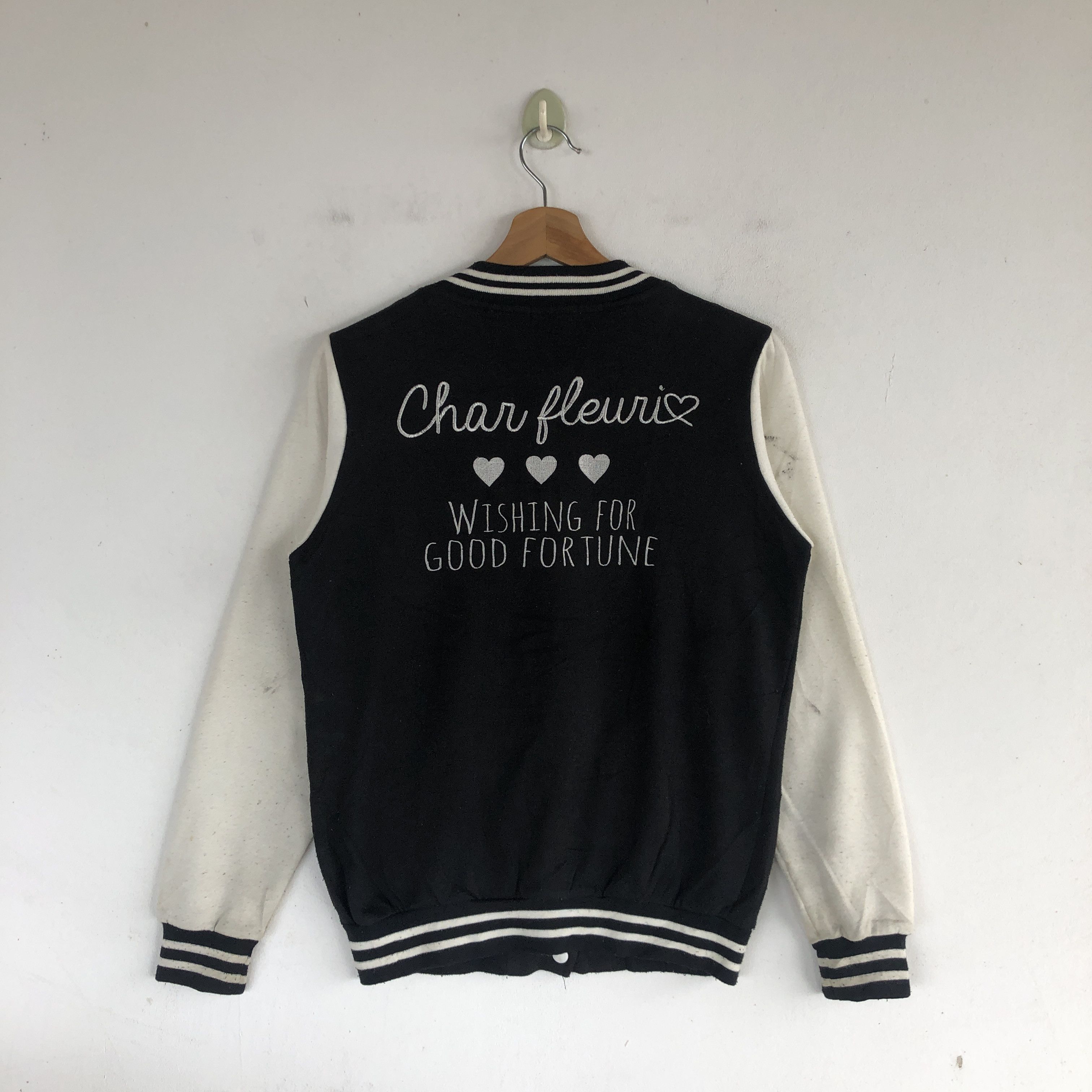 Japanese Brand × Vintage Vintage Japanese Harajuku Varsity Sweater Button Sweatshirt Size S / US 4 / IT 40 - 2 Thumbnail