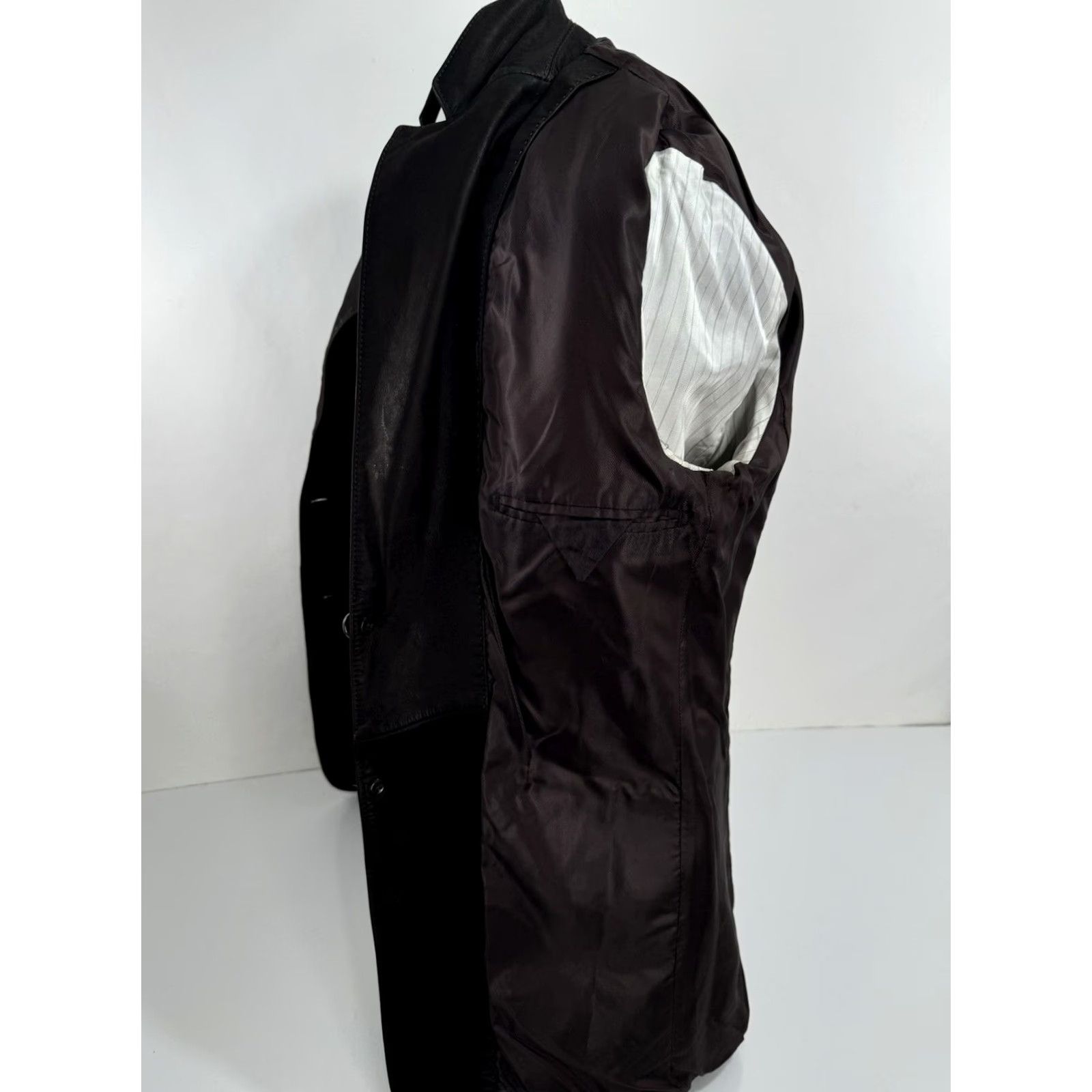 Banana Republic BANANA REPUBLIC - Nubuck Leather Heavy Duty 42 Long Blazer Jacket Men Brown 90s Style"} Size 42R - 6 Thumbnail