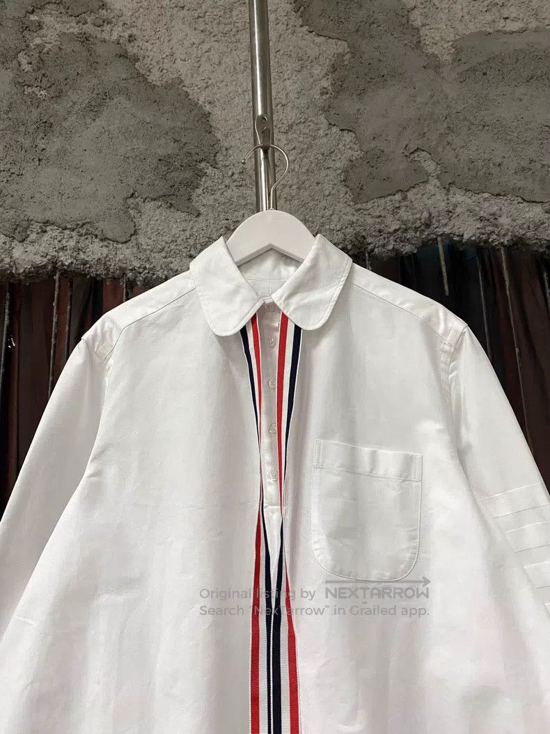 Thom Browne Thom Browne Tie Long-Sleeve Shirt Size US XS / EU 42 / 0 - 3 Thumbnail