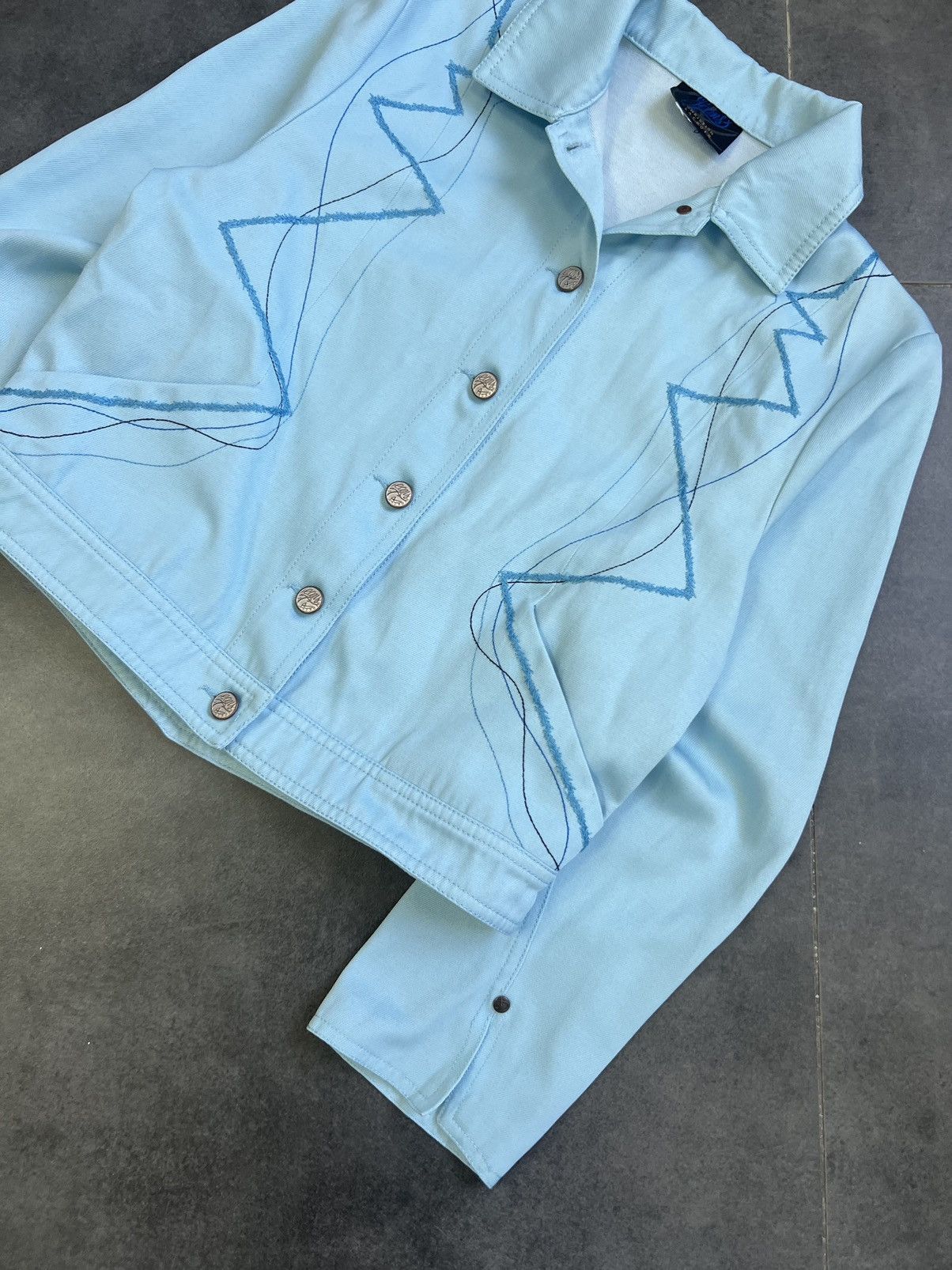 Christian Lacroix Vintage Christian Lacroix embroidered denim blazer Size M / US 6-8 / IT 42-44 - 3 Thumbnail