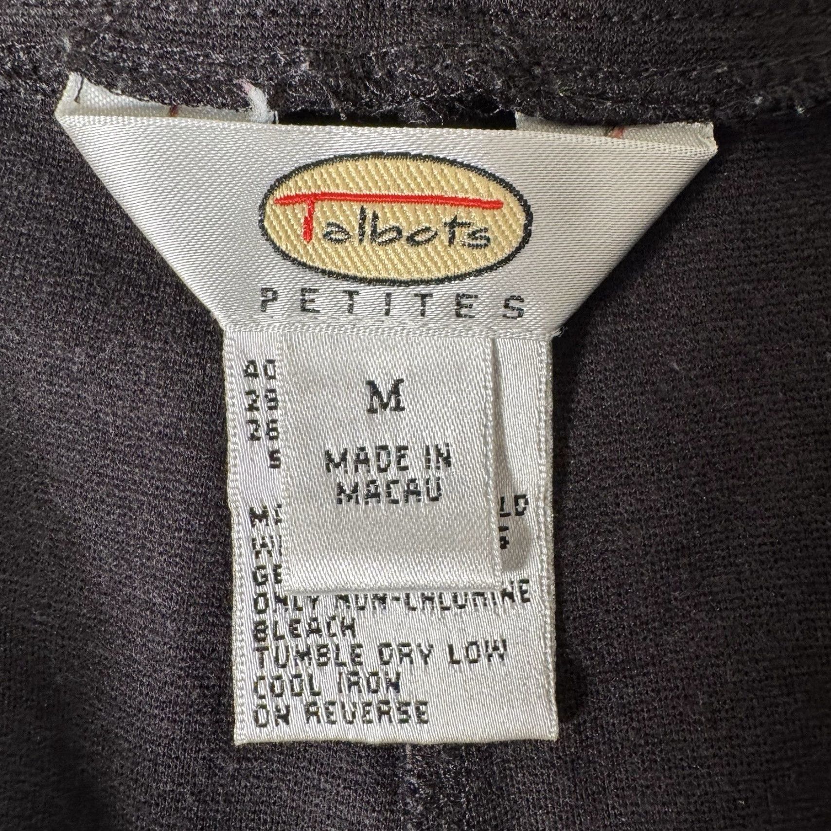Talbots VINTAGE Talbots Pants M Petites Women 90s Office Minimalist Straight Black Solid Capsule Preppy Dress Size 32" / US 10 / IT 46 - 6 Thumbnail