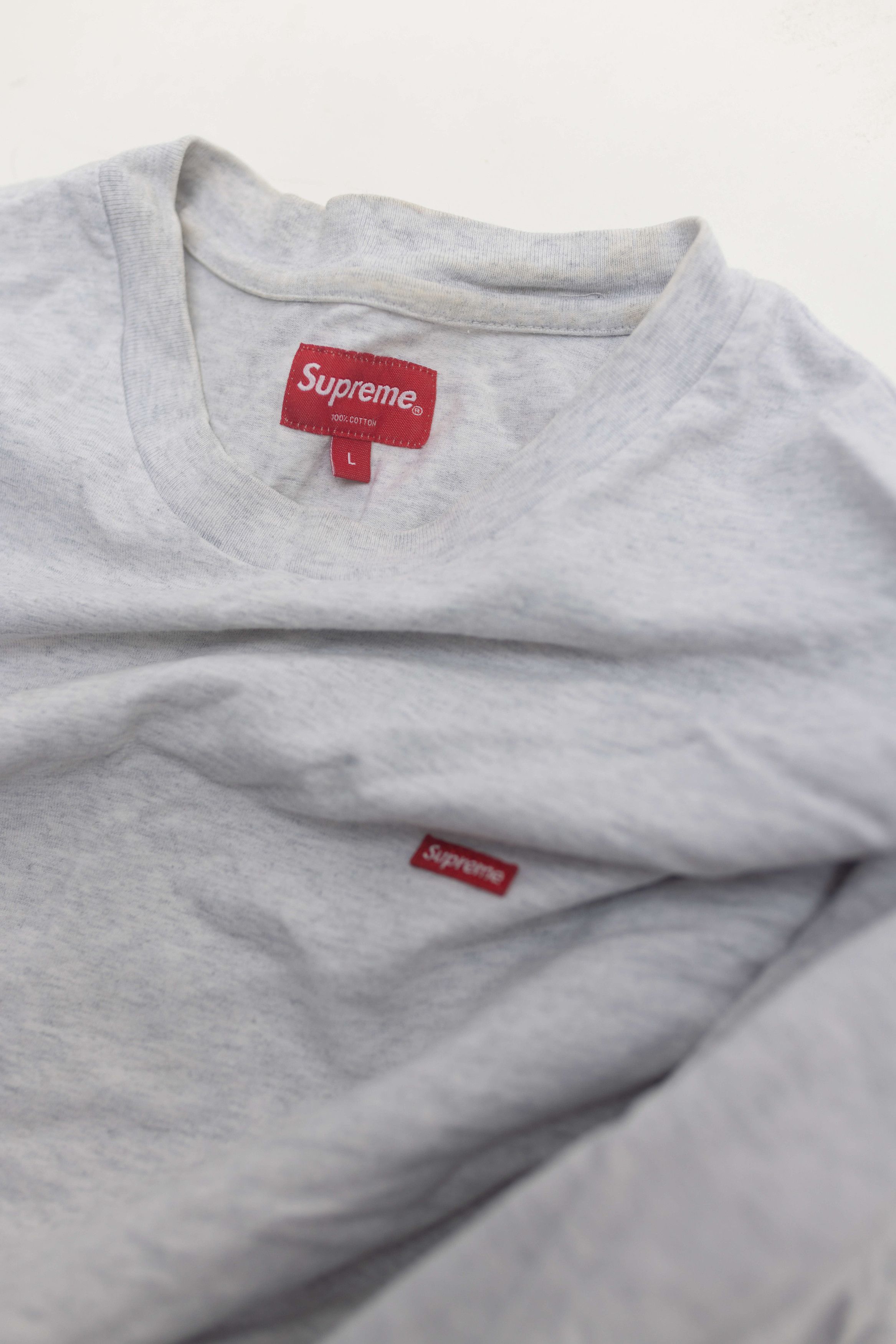 Supreme Grey Supreme Long Sleeve Chest Box Logo Size US L / EU 52-54 / 3 - 5 Thumbnail