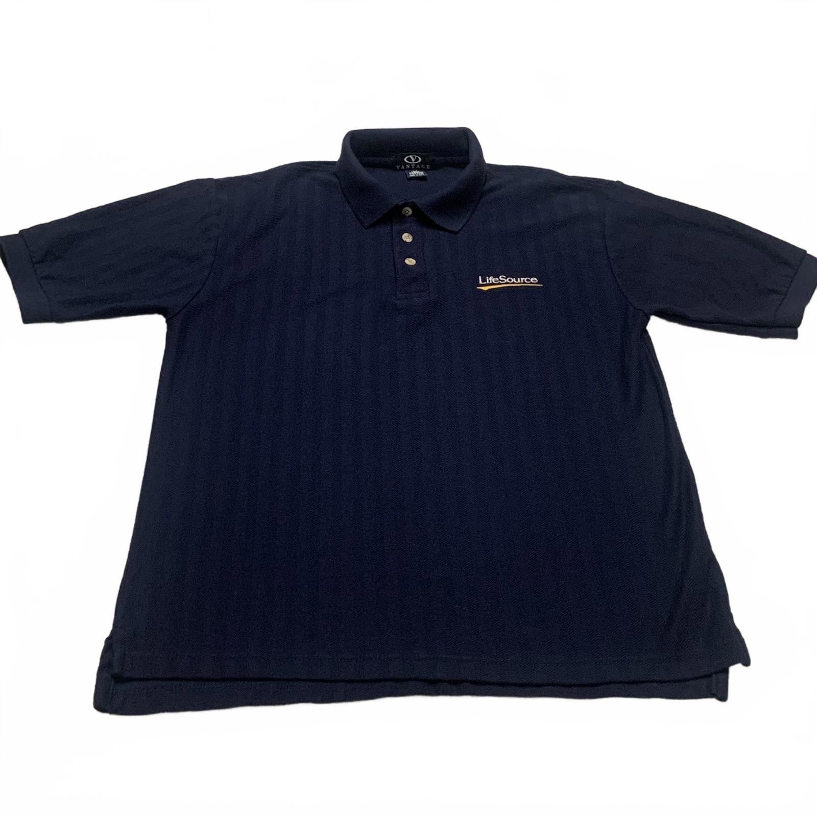 Vintage Vantage Men's M Navy Blue Polo Shirt Combed Cotton Size US M / EU 48-50 / 2 - 1 Thumbnail