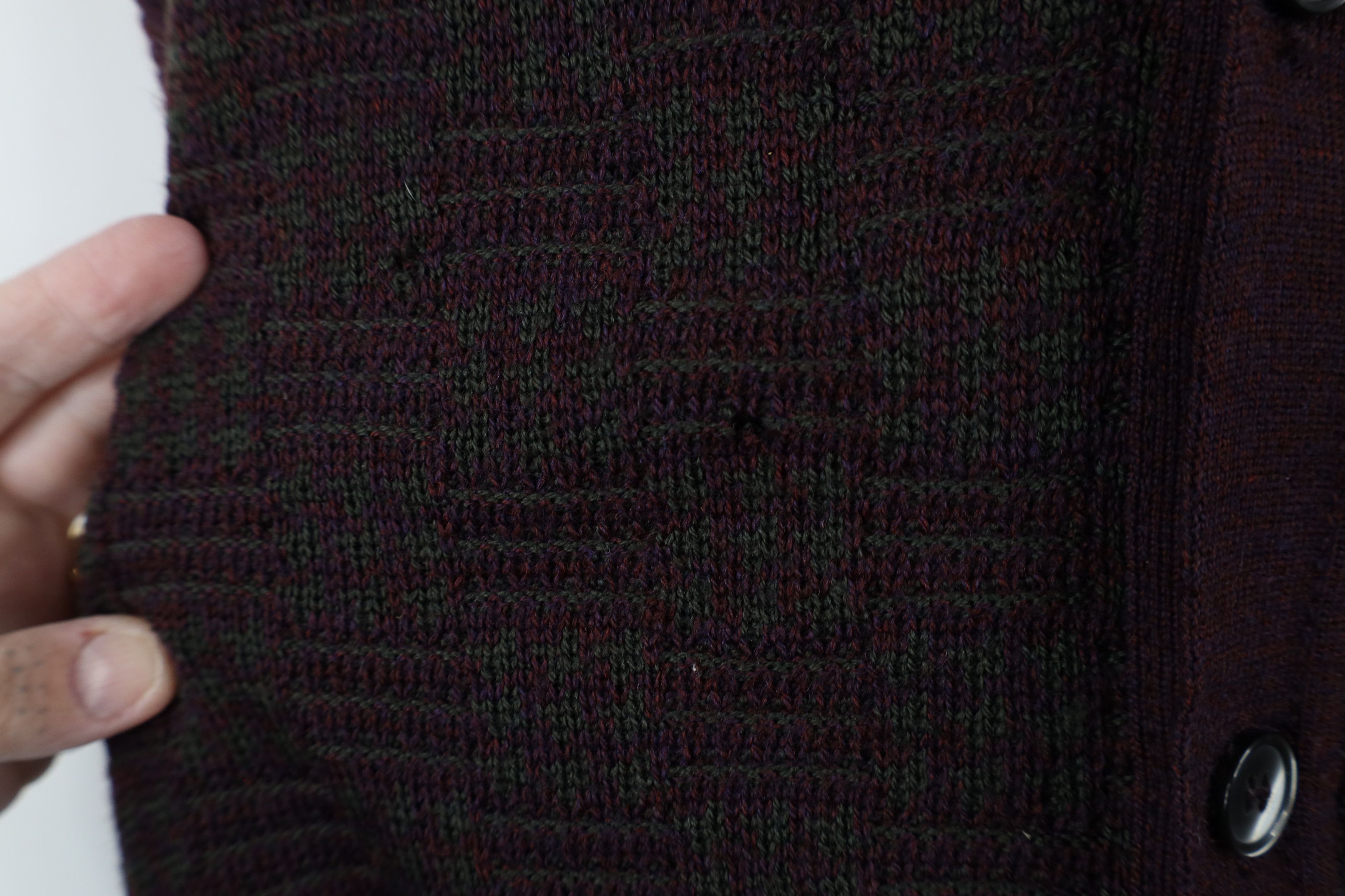 Vintage Vintage 90s Streetwear Houndstooth Wool Knit Sweater Vest Size US XXL / EU 58 / 5 - 8 Thumbnail