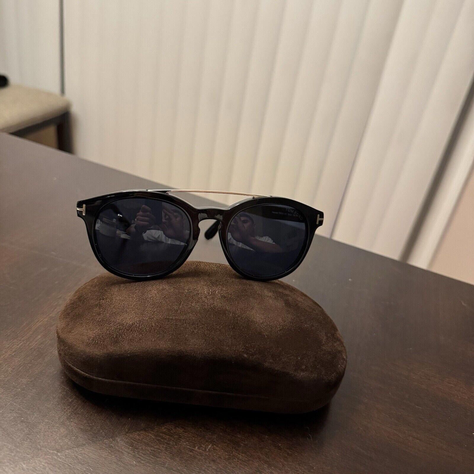 Tom Ford Tom Ford Newman TF515 01V 53mm Black Blue Lens Size ONE SIZE - 4 Thumbnail