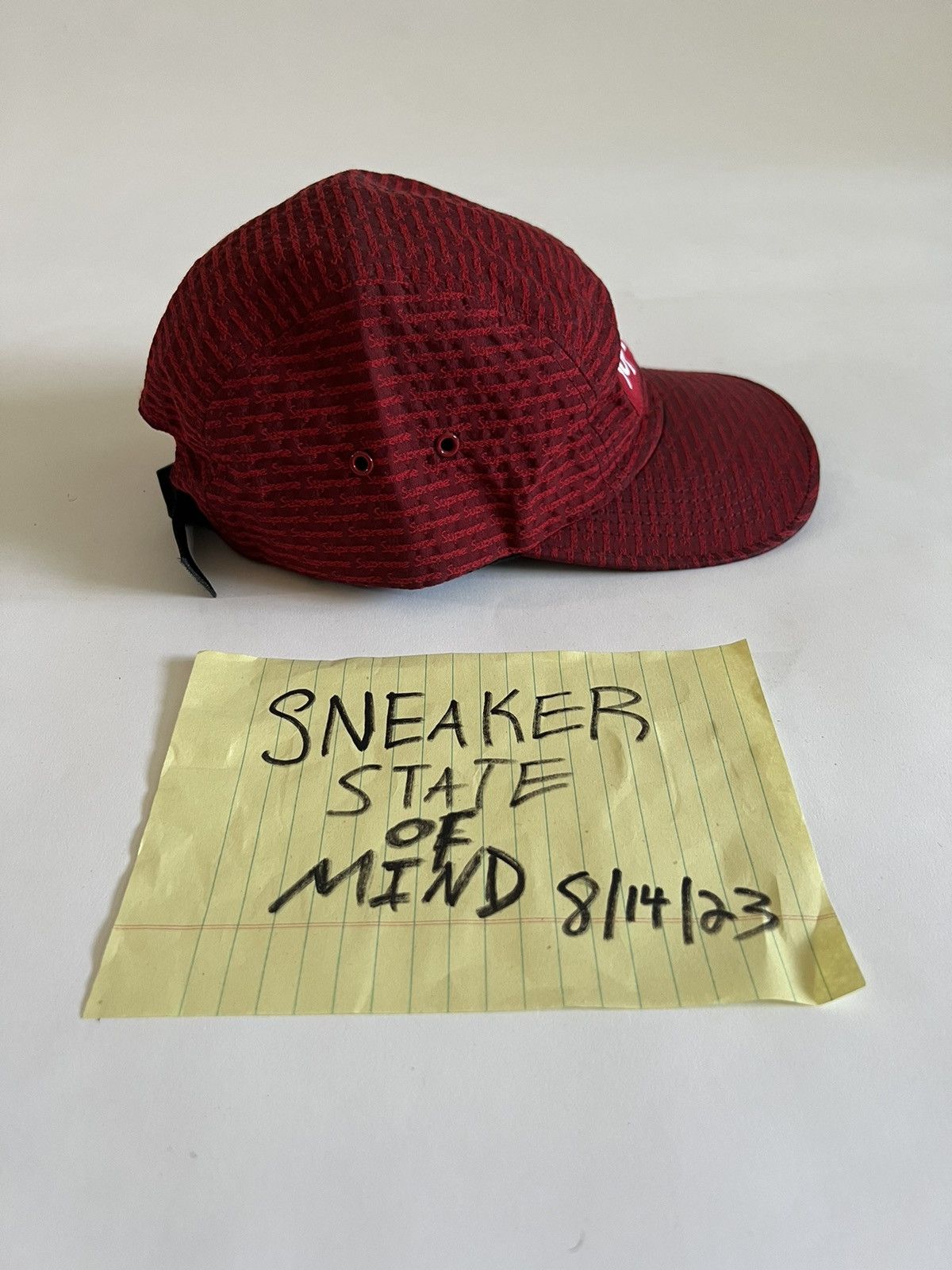 Supreme RARE RED REPEATER SUPREME CAMP CAP F/W 2013 FAST SHIPPING Size ONE SIZE - 3 Thumbnail
