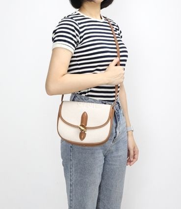 Saint Laurent Paris o1bcso1str1225 Size:OS/Le Caban Satchel in White/Brown Size ONE SIZE - 5 Thumbnail