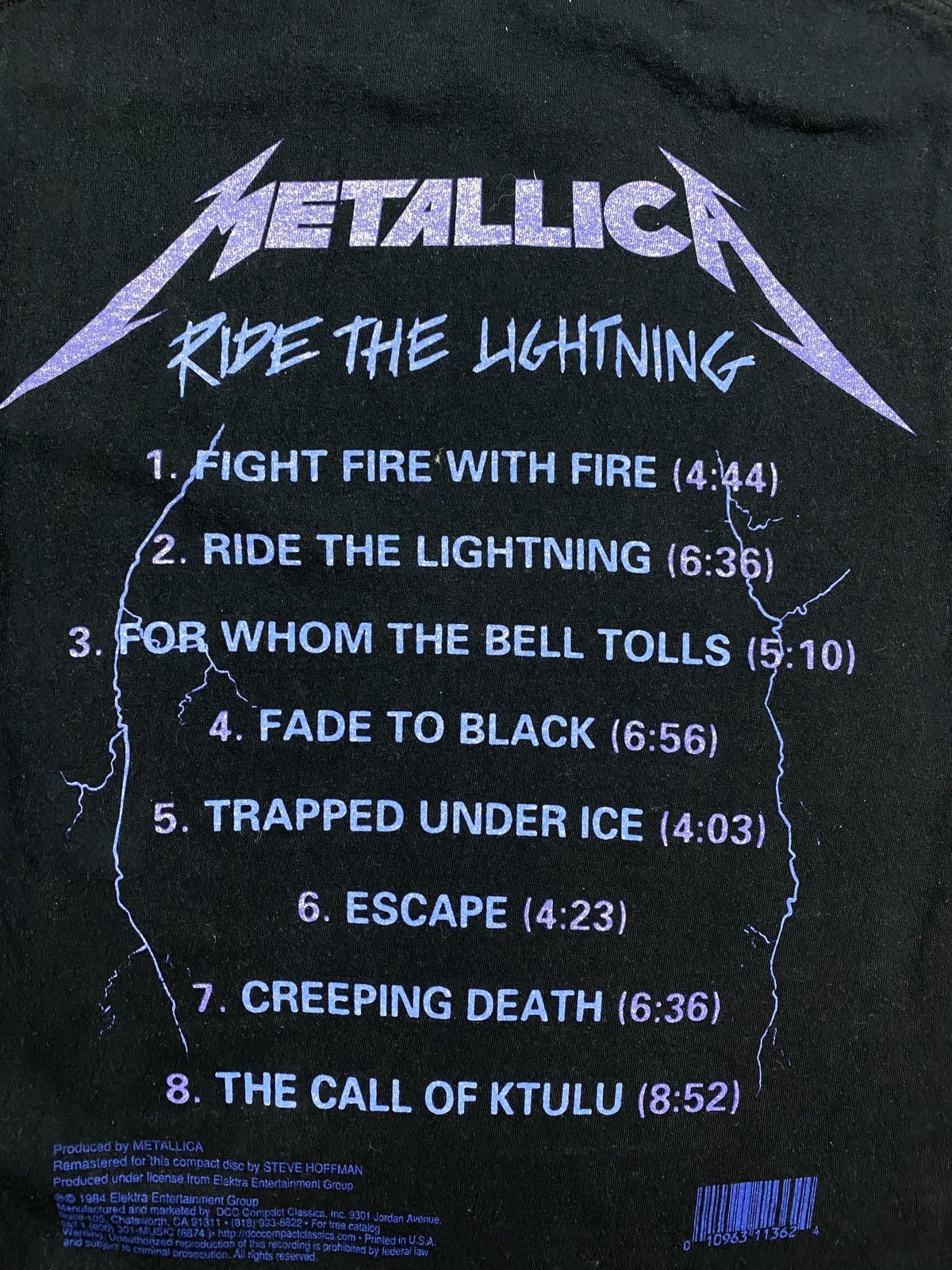 Metallica × Vintage Metallica Ride The Lightning vintage t-shirts size S Size US S / EU 44-46 / 1 - 7 Thumbnail