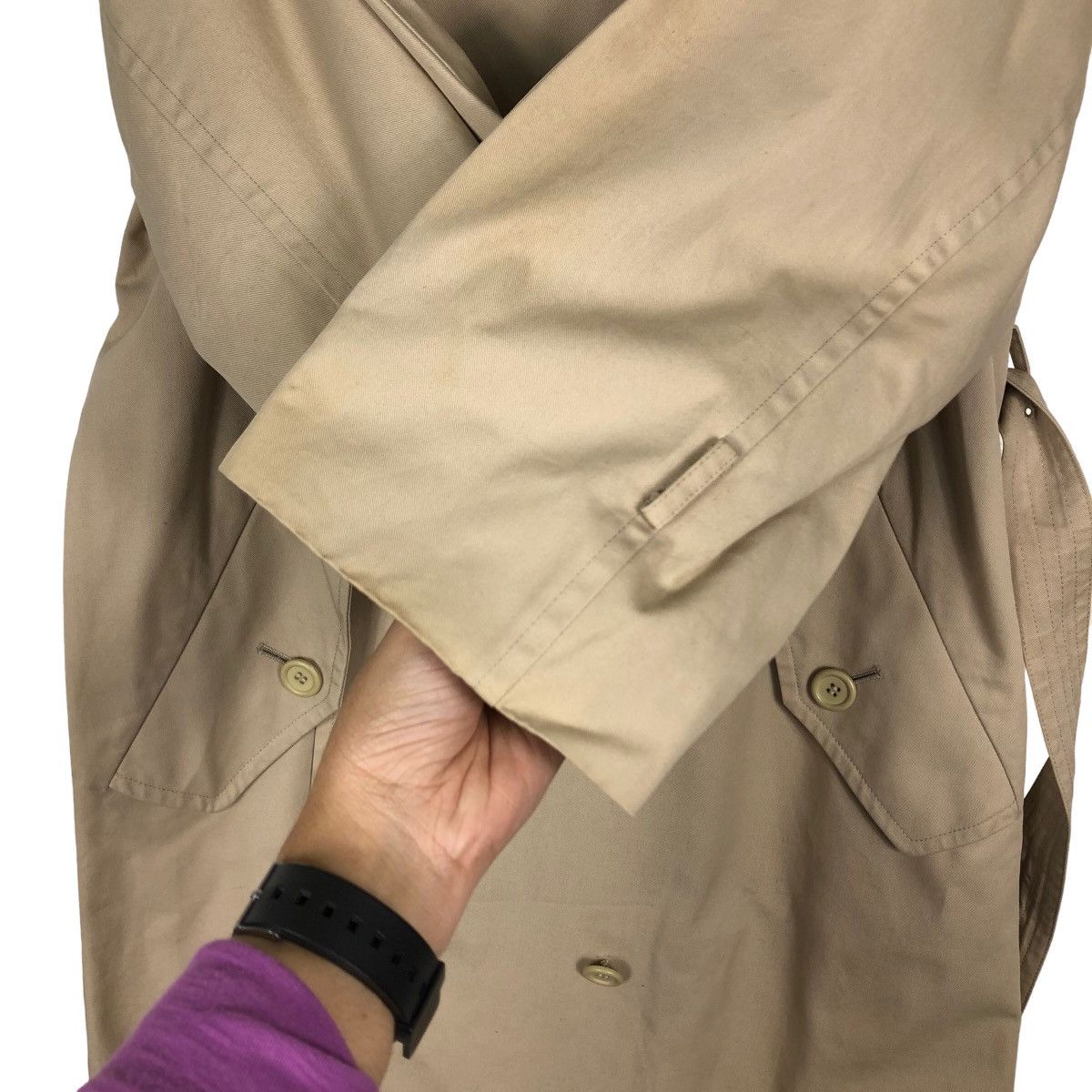 Yves Saint Laurent 🔥Rich Brown - Long Fly Coats Double Breast Bondage Design Size US M / EU 48-50 / 2 - 12 Thumbnail