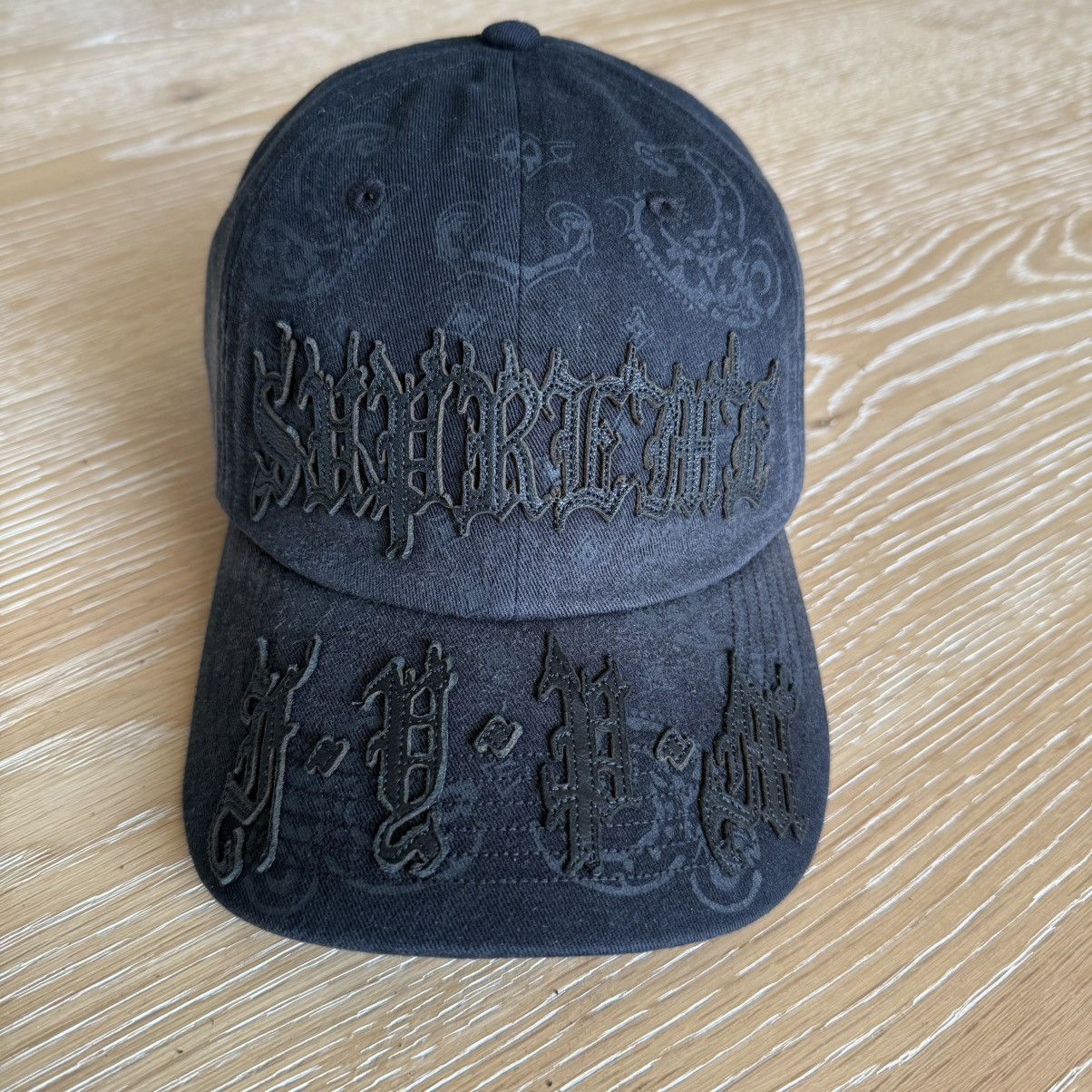 Supreme Leather Appliqué 6-Panel (SS25) - $60