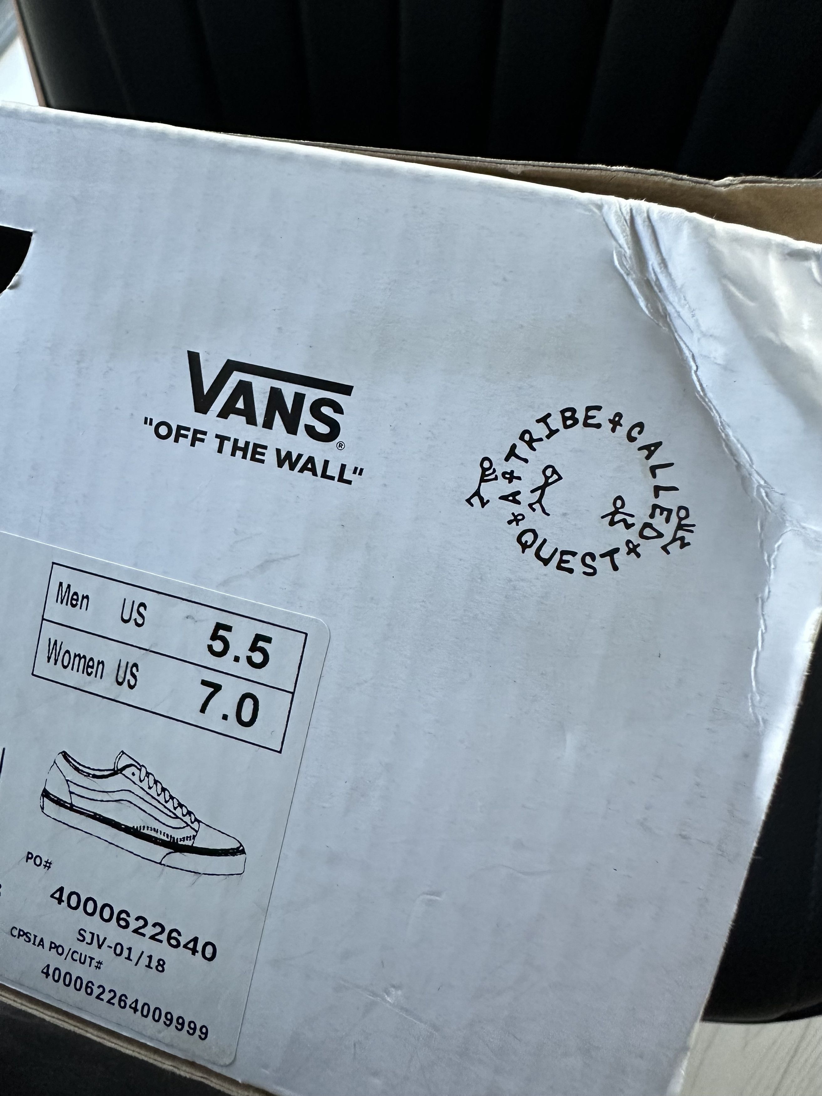 Vans VANS X A TRIBE CALLED QUEST BLACK DS Size US 5.5 / EU 38 - 11 Thumbnail