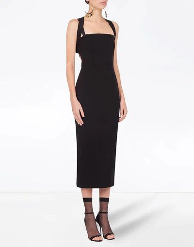 Dolce & Gabbana o1y0825 Sleeveless Midi Dress in Black Size L / US 10 / IT 46 - 2 Thumbnail