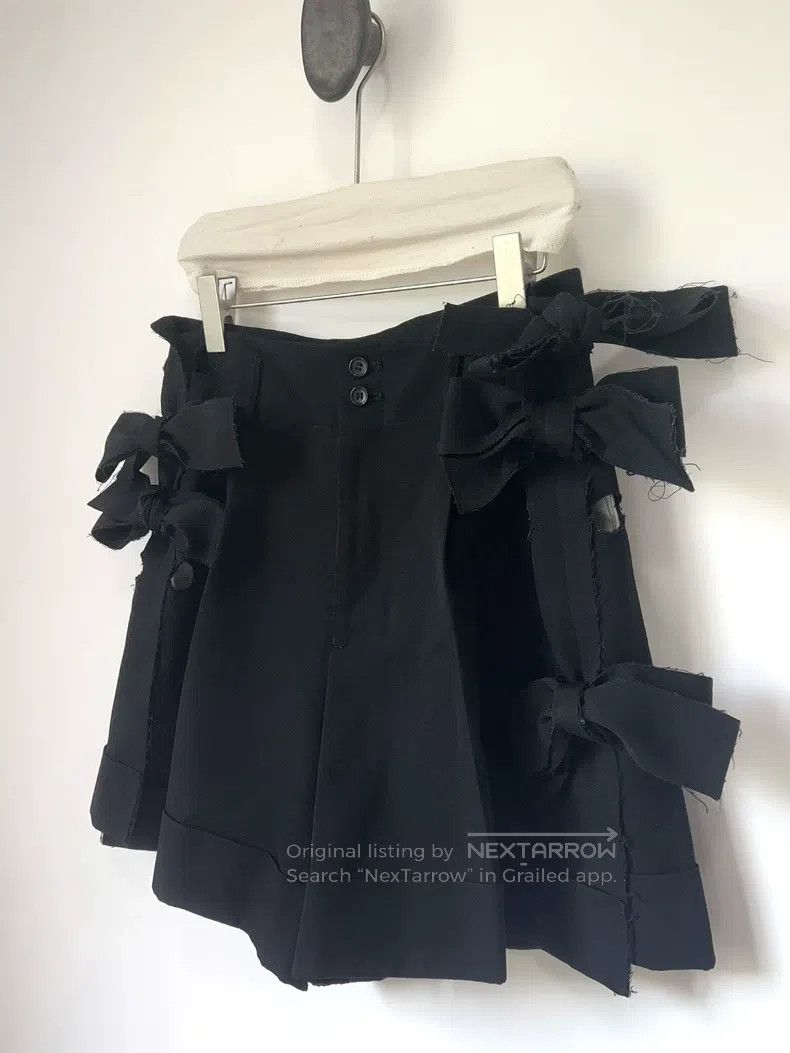 Comme des Garcons Comme Des Garcons size S Bow Tie Wool Material Black Shorts Size 22" - 3 Thumbnail