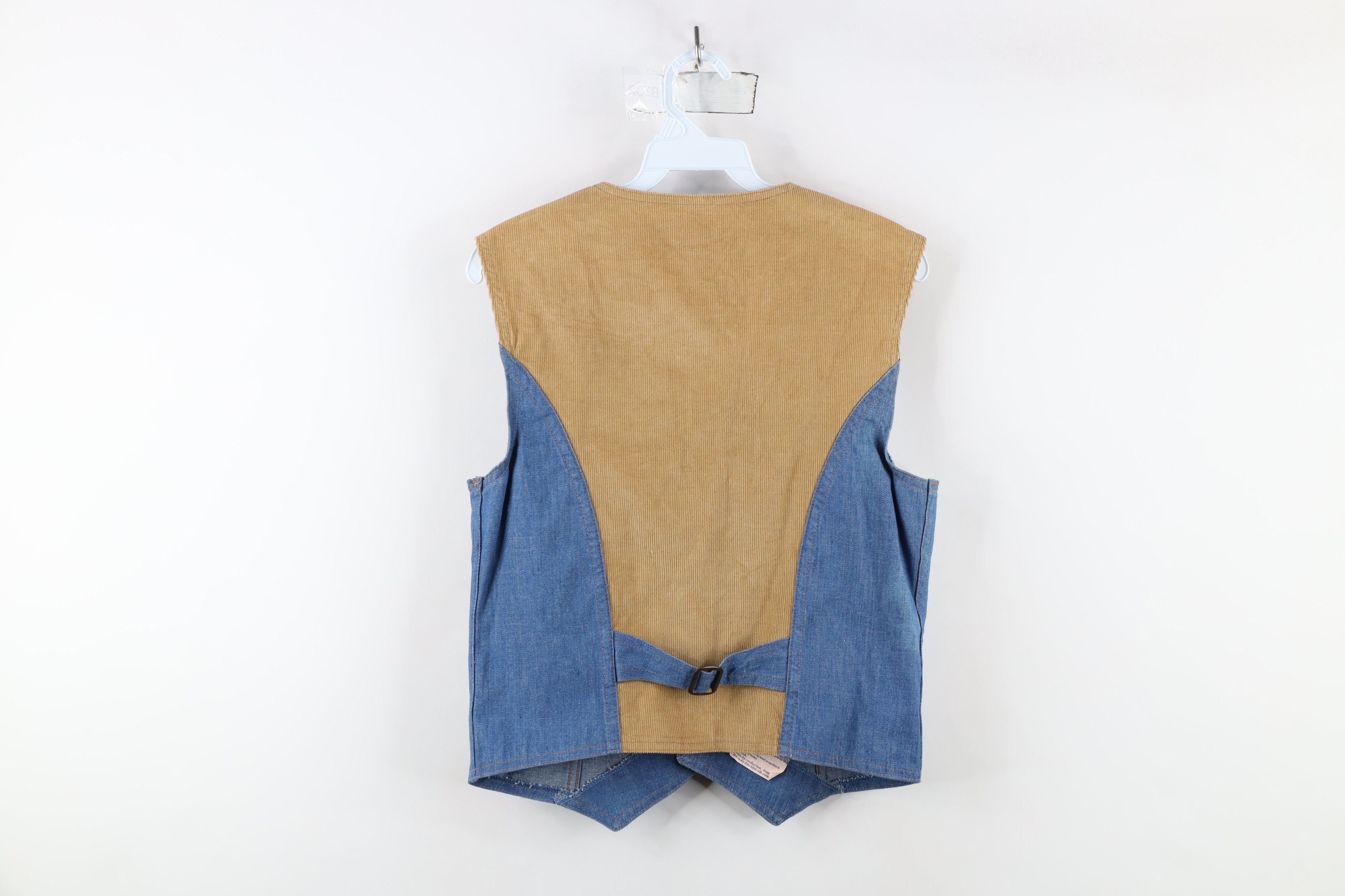 Vintage Vintage 70s Streetwear Corduroy Jean Vest Jacket Blue USA Size US XS / EU 42 / 0 - 13 Thumbnail