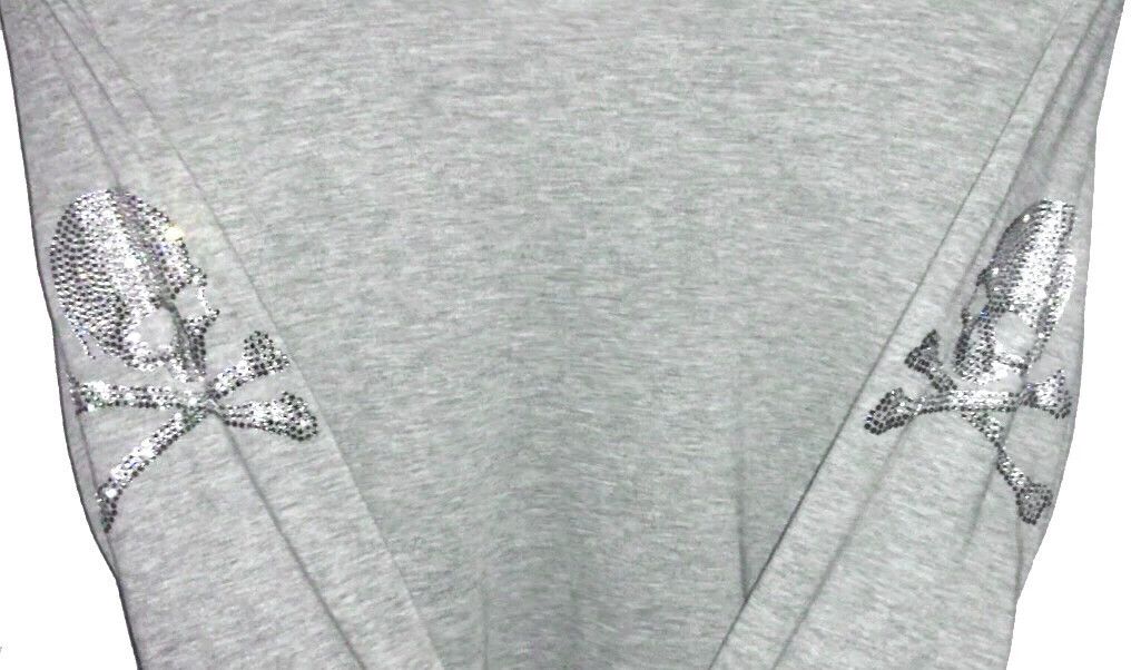 Mastermind Japan MMJ Gray 7/8 Sleeve Rhinestone Skull Tee Size M Size US M / EU 48-50 / 2 - 4 Thumbnail
