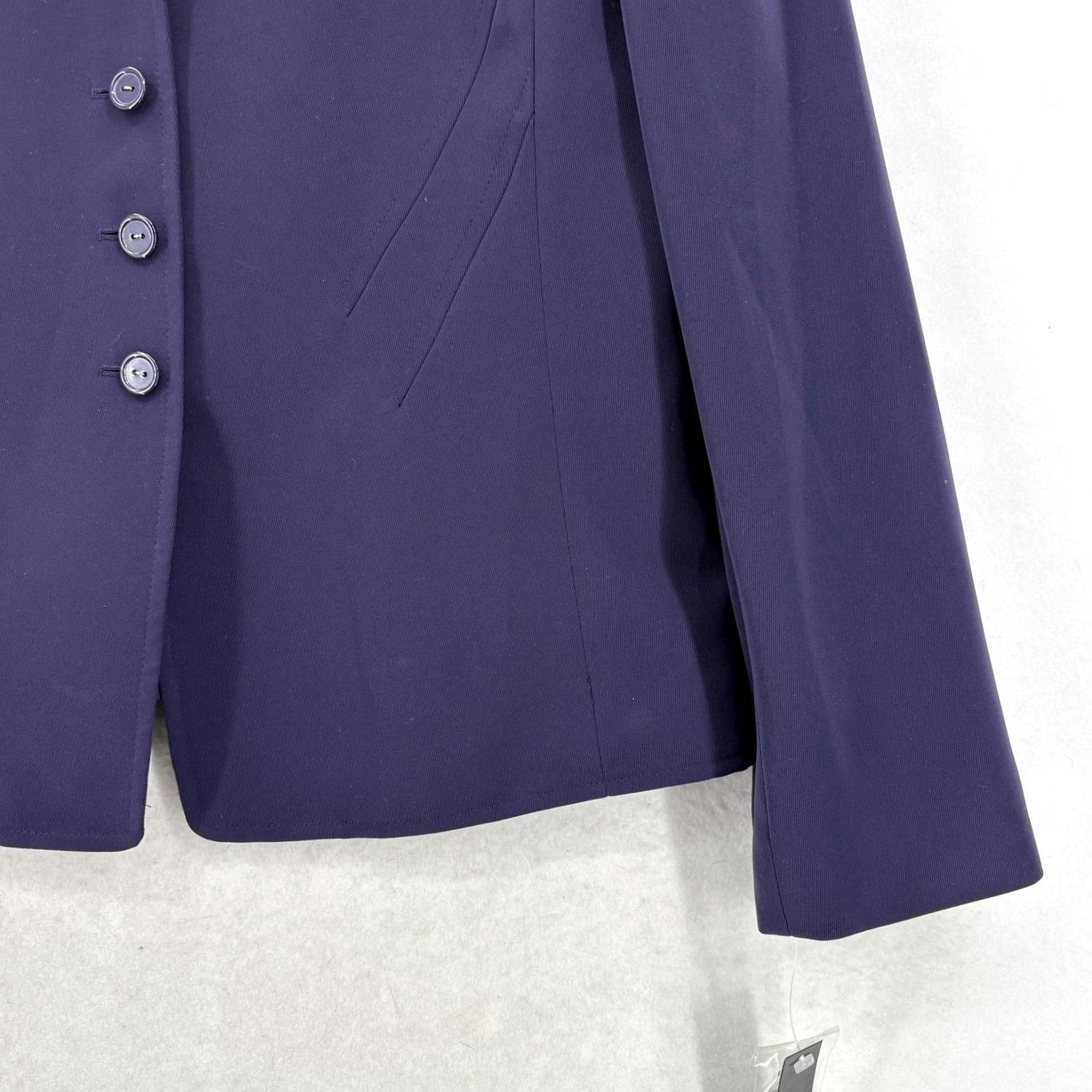 Vintage Tahari Arthur S. Levine Blazer Womens 14 Blue Jamie 4 Button Work Jacket Career Suit Jacket Notch Front Button Four-Button Sold as 1 Piece Size XL / US 12-14 / IT 48-50 - 3 Thumbnail