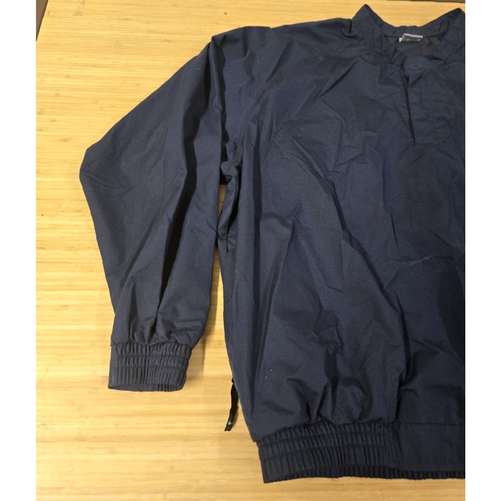 Nike Nike Jacket Windbreaker Mens XL Navy Blue Pullover Elastic Hem Pockets Activewear Slim Fit Sportswear Size US XL / EU 56 / 4 - 4 Thumbnail