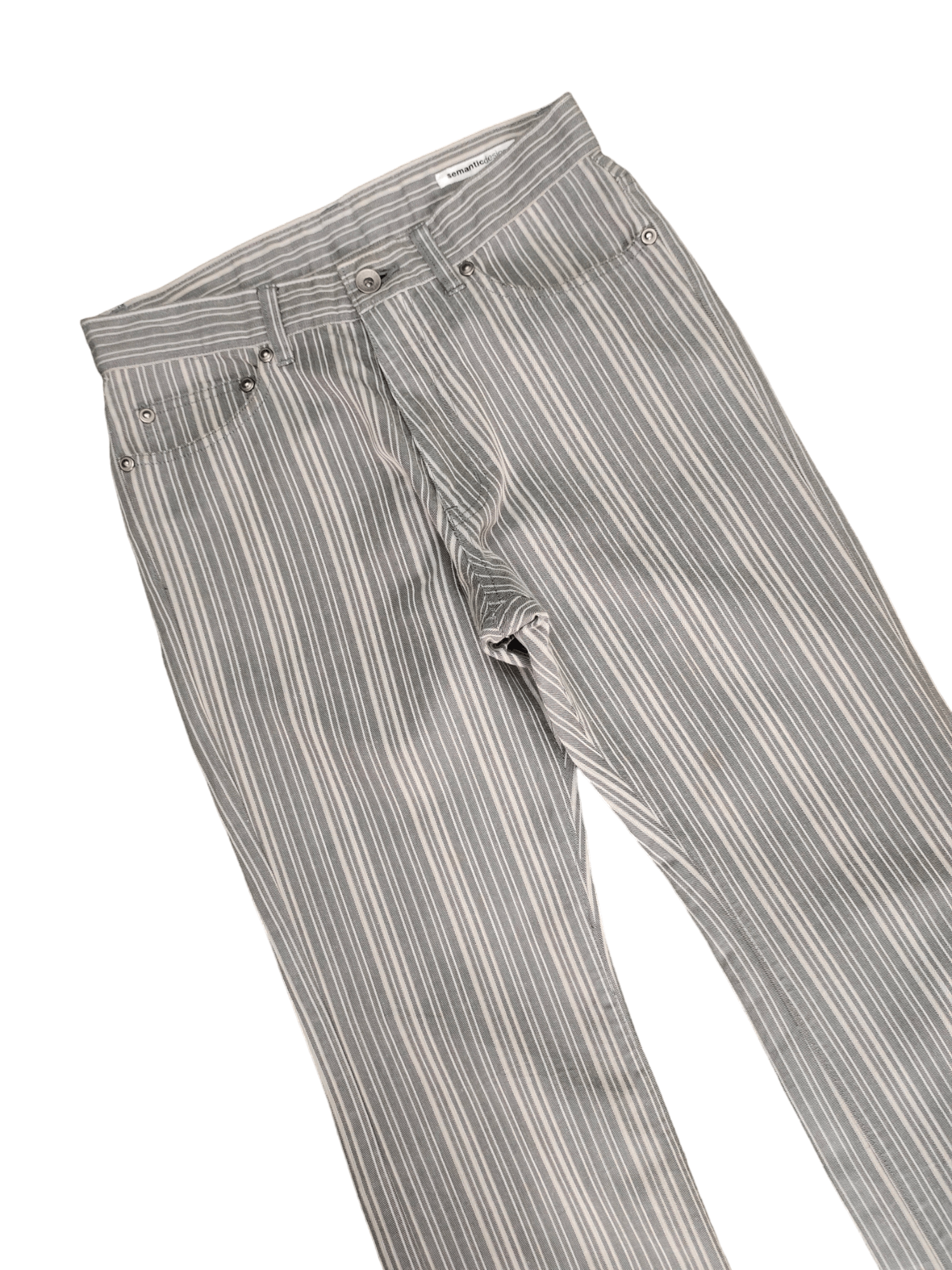 semanticdesign Flare Denim Pants Semantic Design Striped Boot Cut Y2k Lgb Size US 28 / EU 44 - 5 Thumbnail