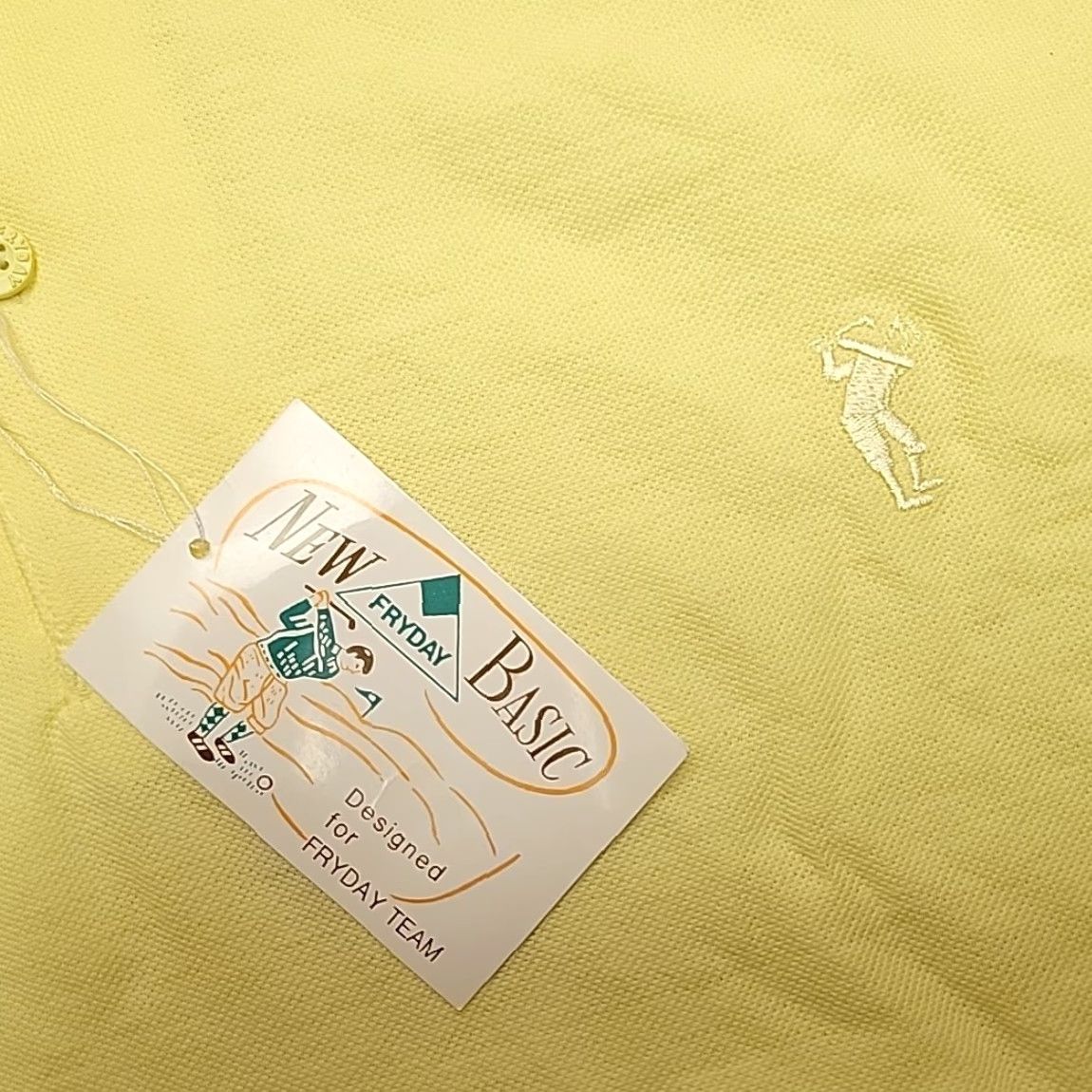 Vintage VINTAGE Fryday Polo Shirt Mens M Yellow 100% Cotton Golf Polo Shirt Mens Medium Yellow 100% Cotton Y2K New Basic Golf Size US M / EU 48-50 / 2 - 3 Thumbnail