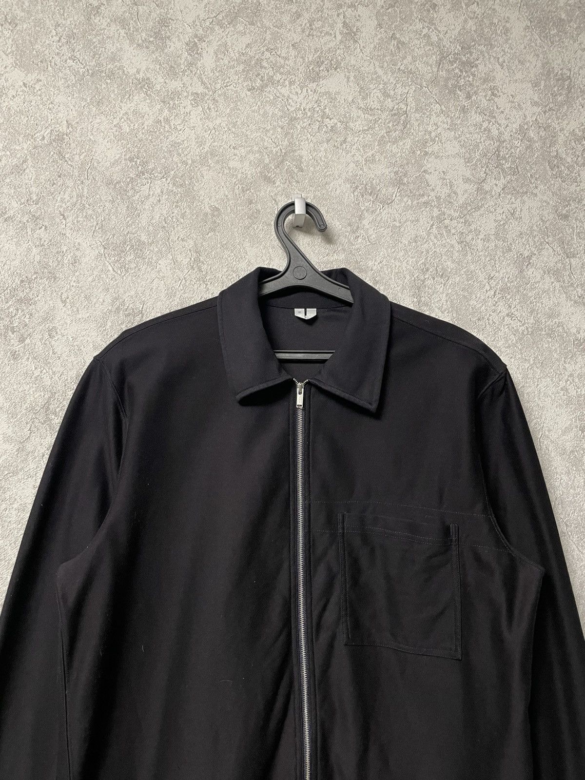 Arket Arket Black Basic Cotton Zip-Up Overshirt Jacket Size US M / EU 48-50 / 2 - 2 Thumbnail