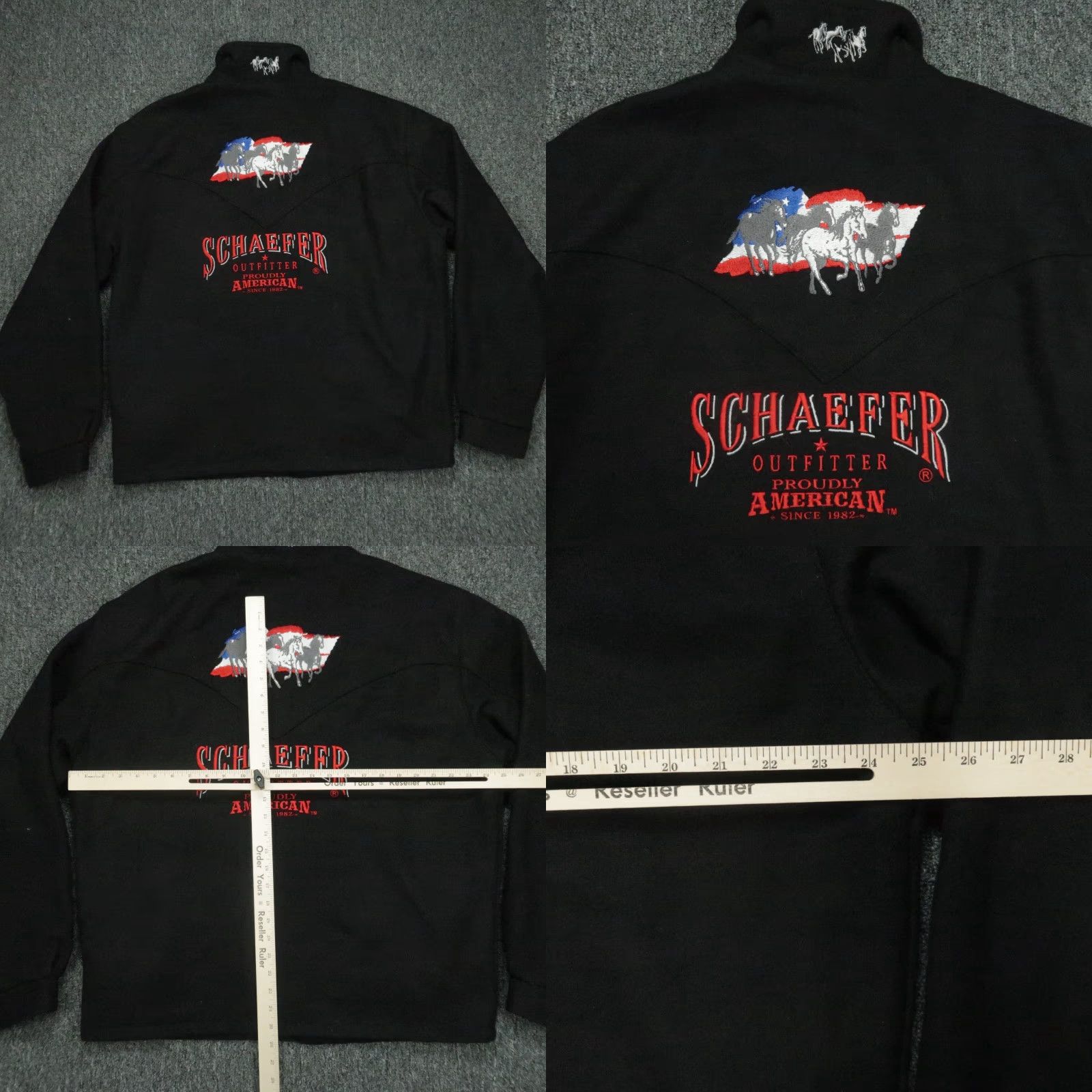 Vintage Schaefer Outfitter Jacket Mens XL Black Full Zip Pockets Wool Flannel Mid-Length Casual Workwear Size US XL / EU 56 / 4 - 8 Thumbnail