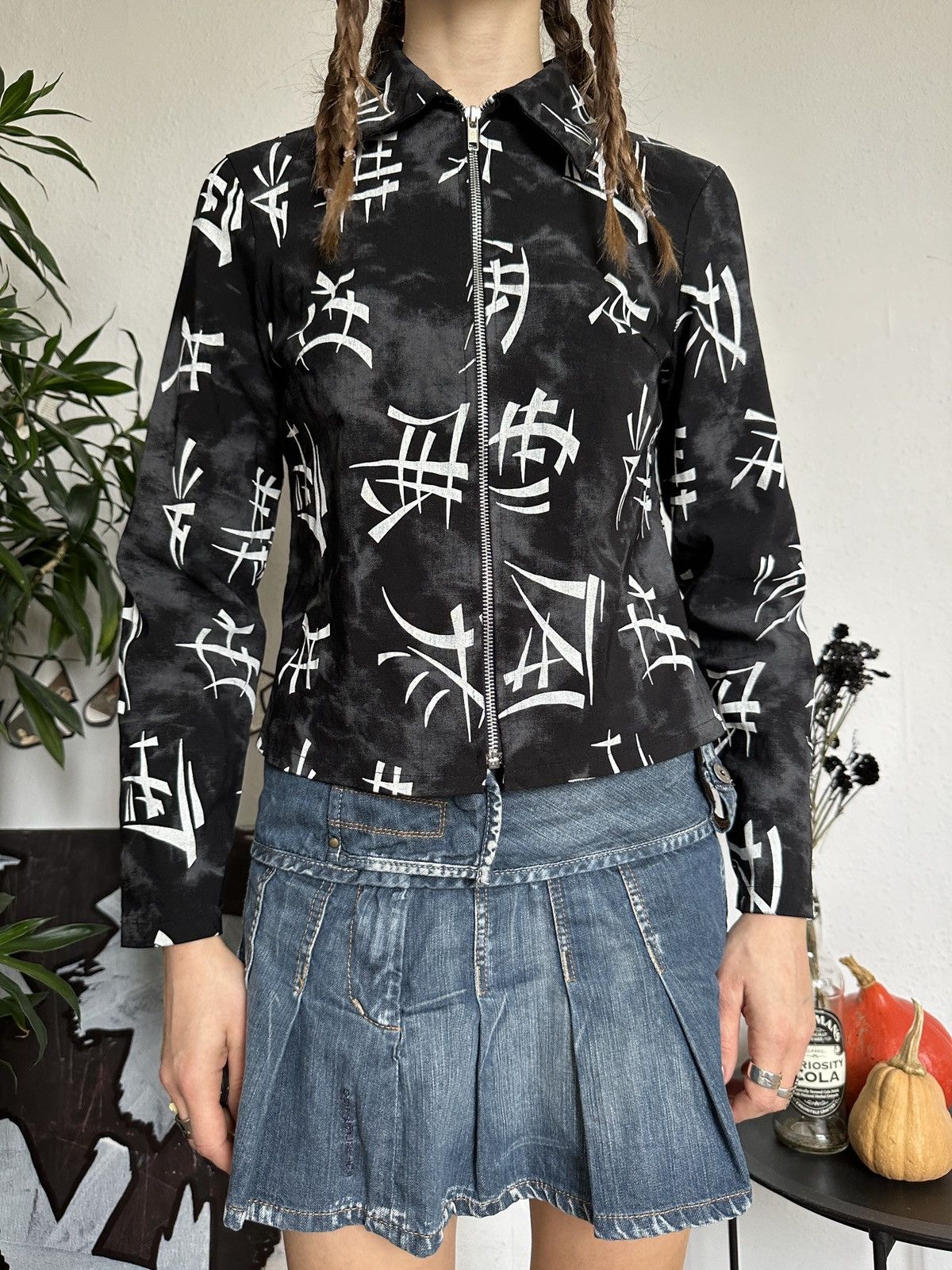 20471120 × Seditionaries × Vintage Vintage Japan Asian Hieroglyphics Zip Up Jacket Size L / US 10 / IT 46 - 5 Thumbnail