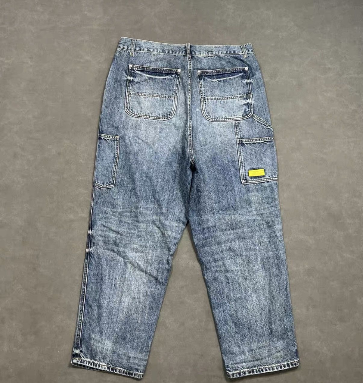Madness MADNESS MDNS Washed Splash Ink Loose Jeans J16 Size US 36 / EU 52 - 2 Thumbnail