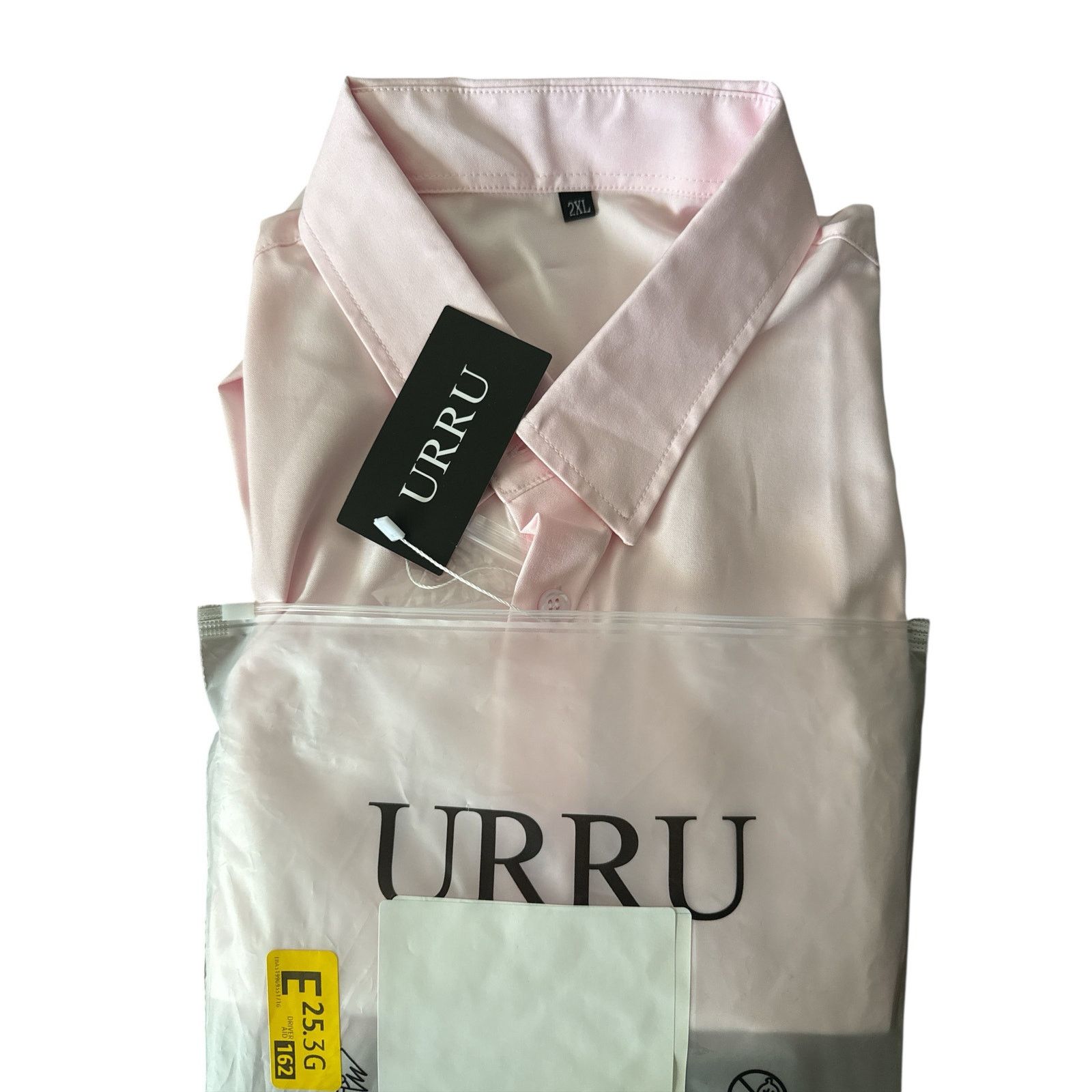 Uru URRU Men's Muscle Dress Shirt Sleeve Casual Button Down Size US XXL / EU 58 / 5 - 5 Thumbnail