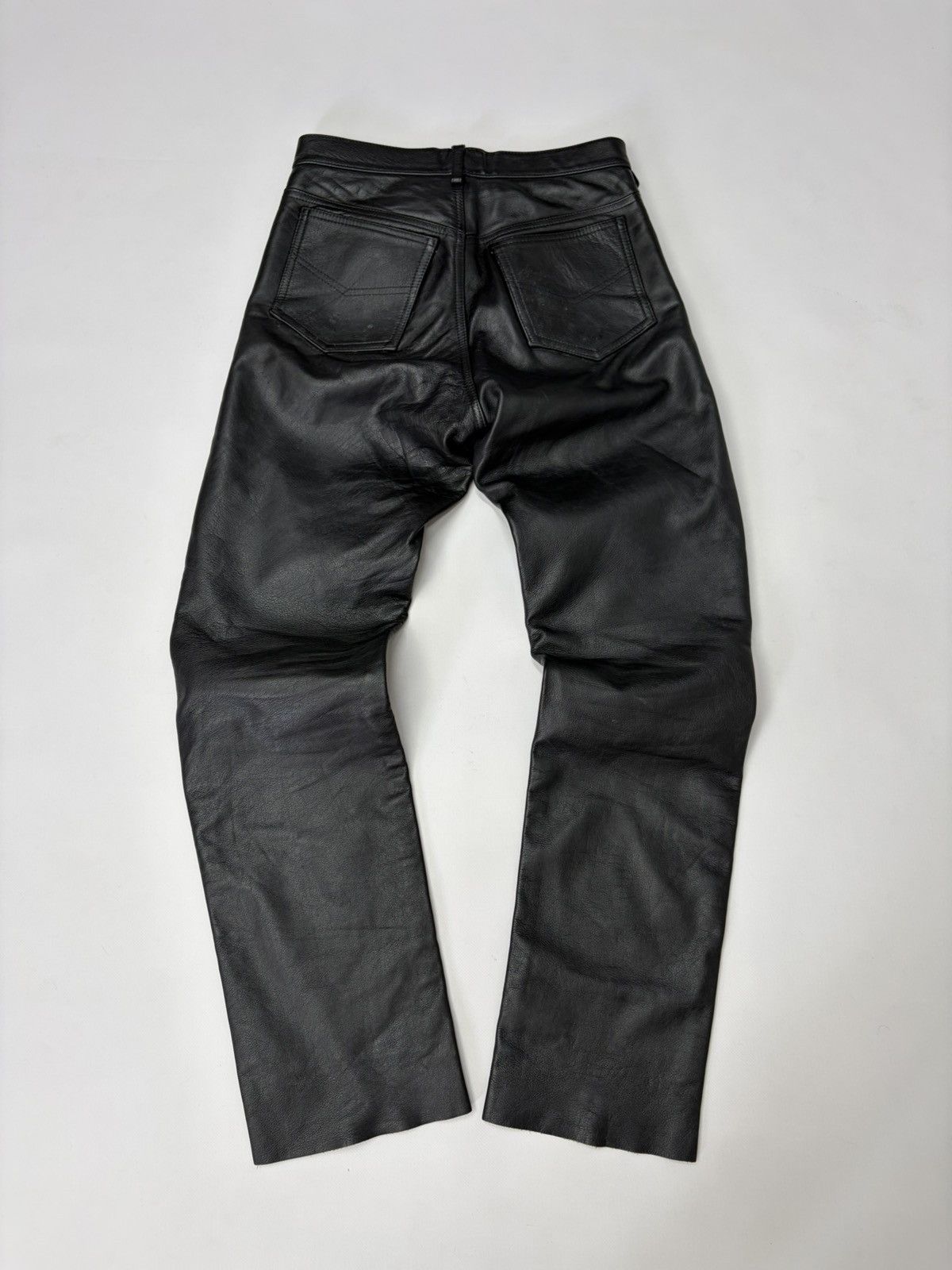 Hedi Slimane 🔥 Vintage Leather Pants 00s Italian Rock Noir Archive Grunge Size US 30 / EU 46 - 11 Thumbnail