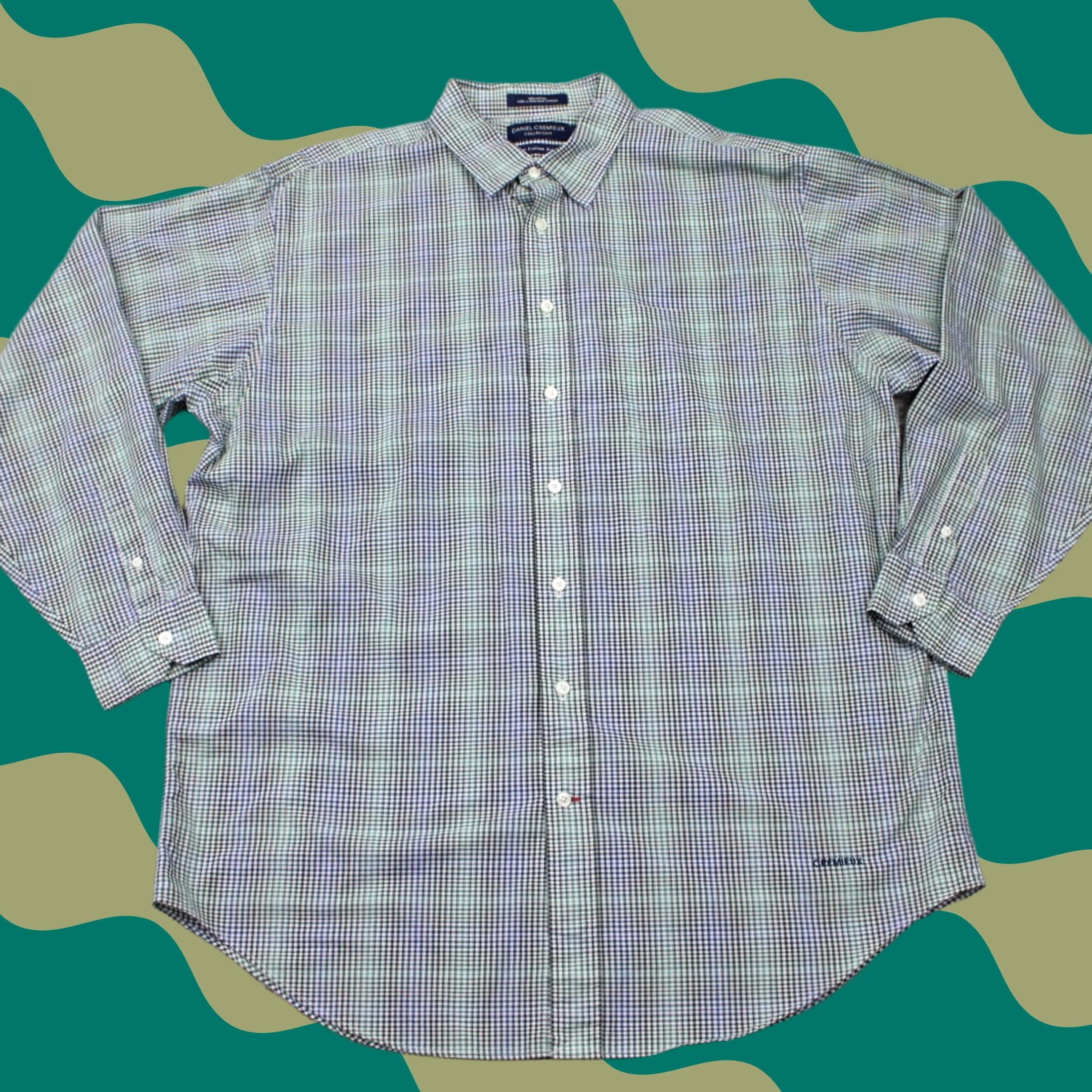 Cremieux Daniel Cremieux Collection Shirt Mens Large Green/Blue Finest Italian Fabrics Shirt Size US L / EU 52-54 / 3 - 1 Thumbnail