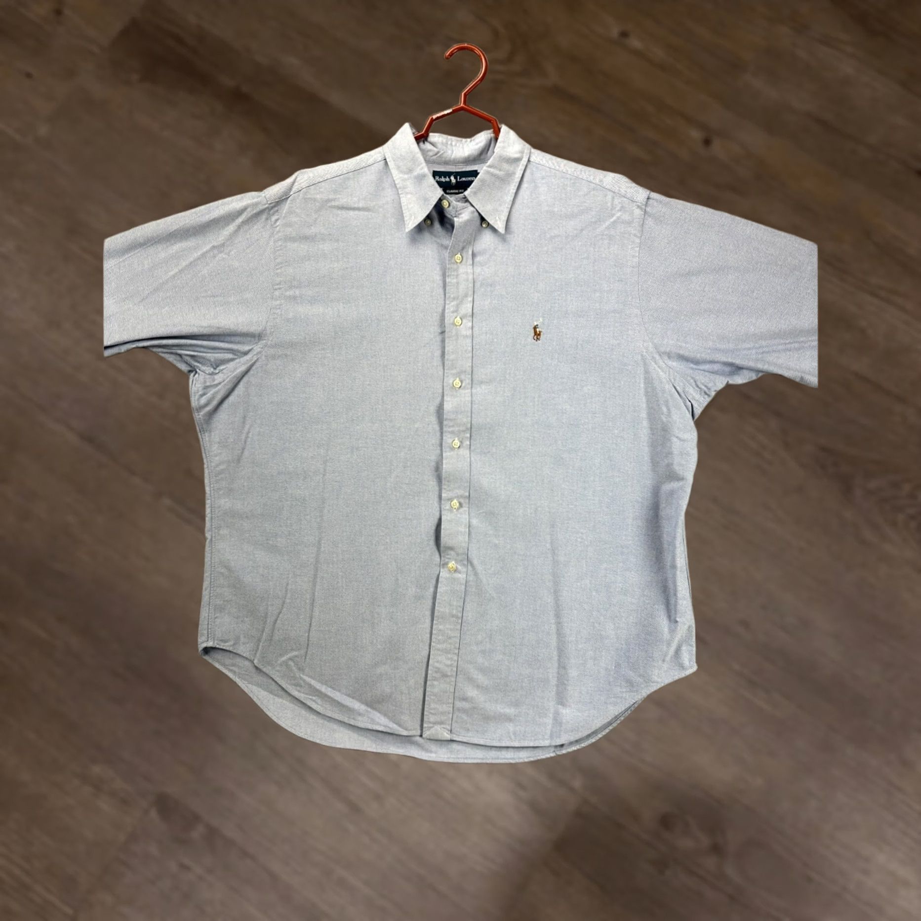 Ralph Lauren Ralph Lauren Button-Up Dress Shirt Mens 18 36-37 Blue Classic Flesh Color Pony Button-Down Size 48R - 1 Thumbnail