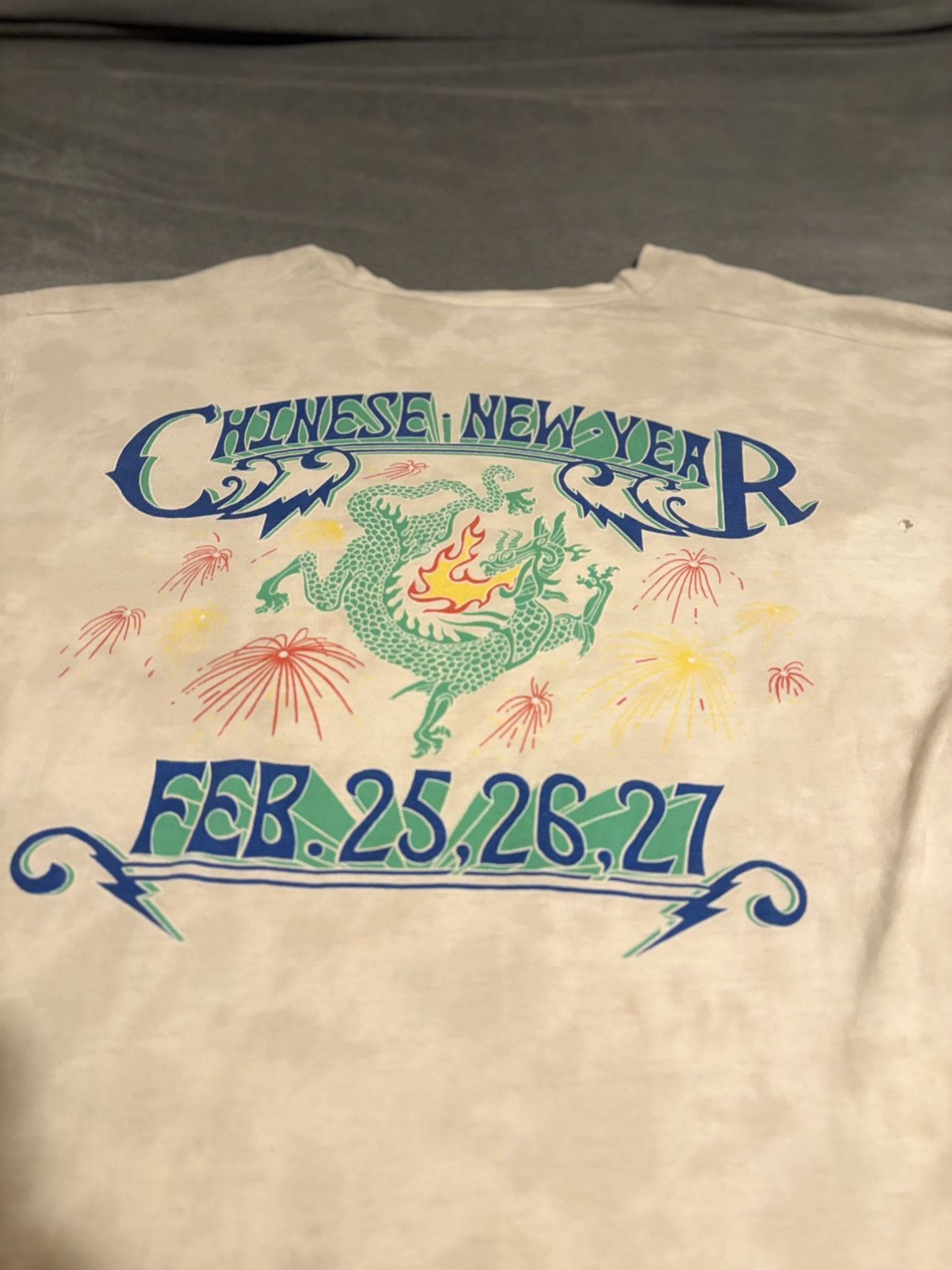 Fruit Of The Loom Vintage 1991 Grateful Dead Chinese New Year Shirt XL Rare Size US XL / EU 56 / 4 - 9 Thumbnail