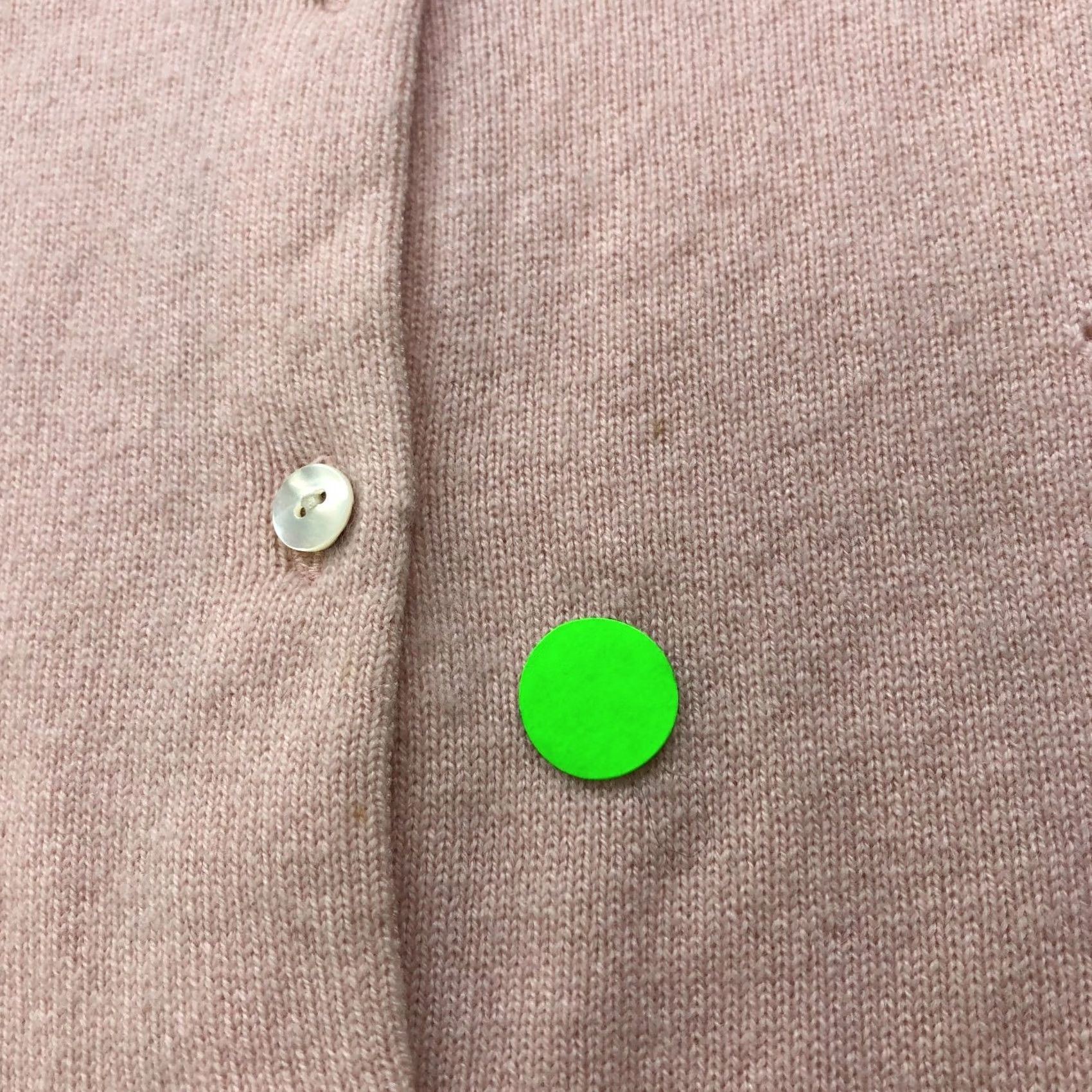 Lord & Taylor LORD & TAYLOR 100% Two Ply Cashmere MED Button Sweater Pink - Women, Size M, Pullover, Round Neck, Long Sleeve, Casual/Cocktail Size M / US 6-8 / IT 42-44 - 2 Thumbnail