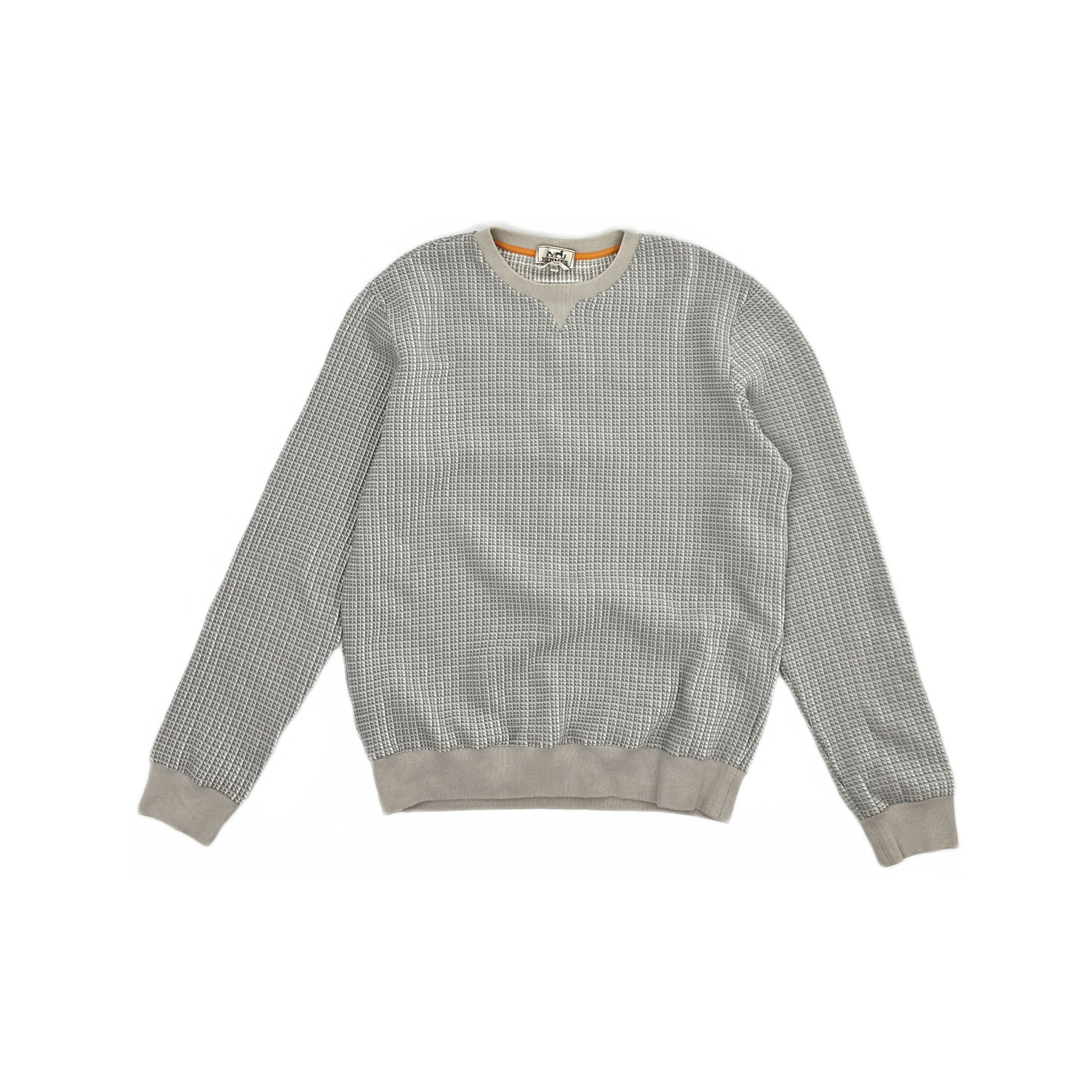 Hermes Hermès Waffle Texture Sweatshirt Size XL Size US XL / EU 56 / 4 - 1 Thumbnail