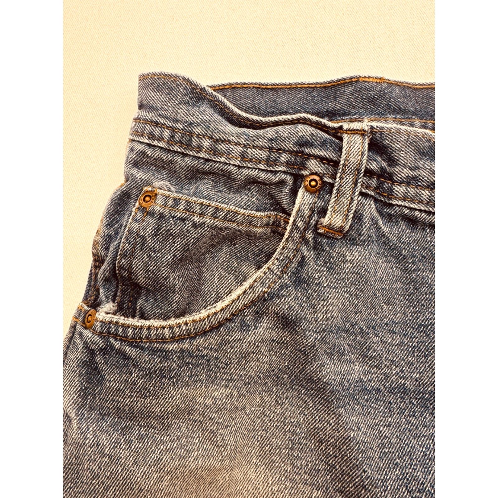 Vintage Lakin & McKey by Key Mens 40x30 Flannel Lined Carpenter Heavy Denim Jeans 2898 Size US 40 / EU 56 - 3 Thumbnail
