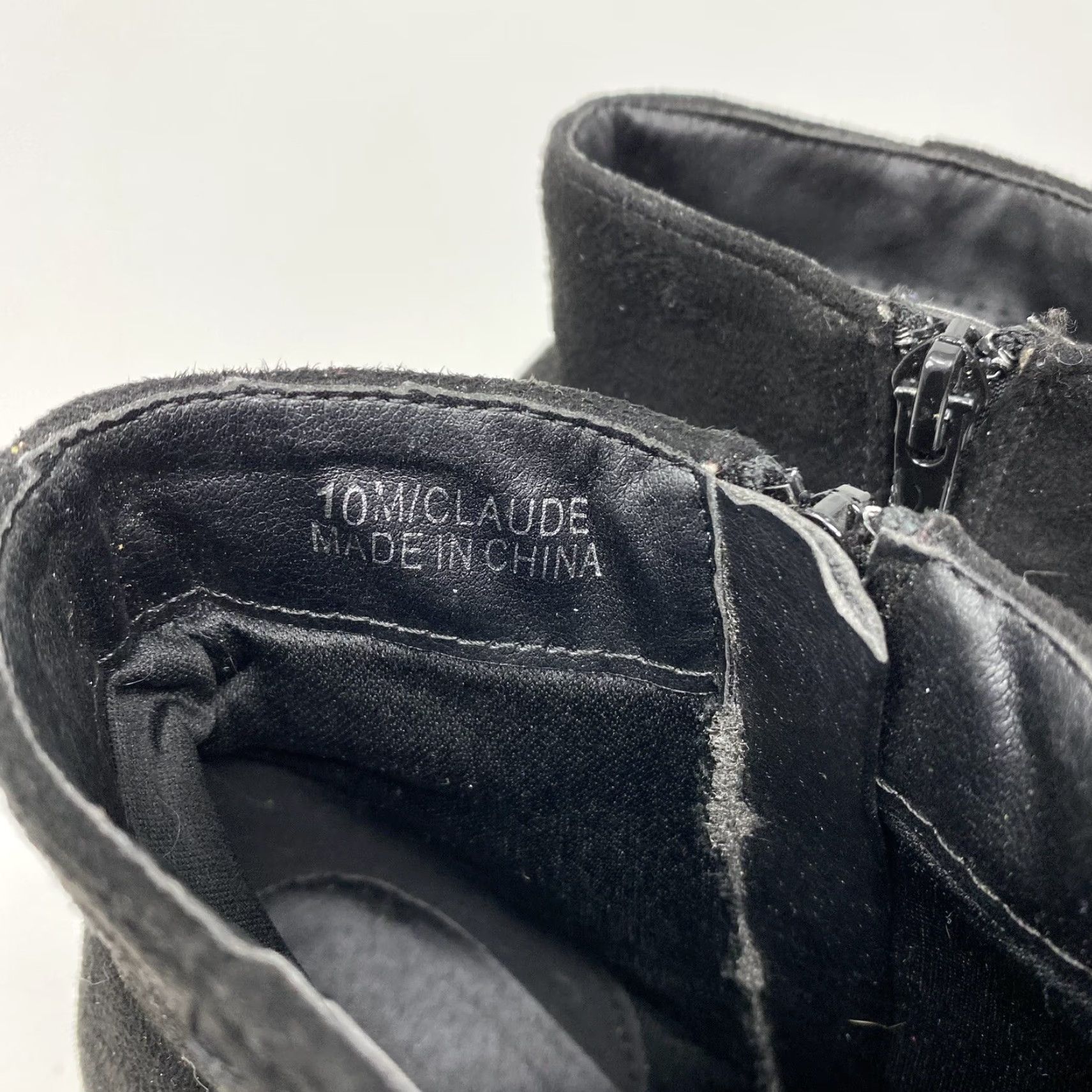 XOXO XOXO Claude Boots Women Black Bootie Knee High Zip Side Zip Wide Calf Block Heel 10M Styled Boot Size US 10 / IT 40 - 2 Thumbnail