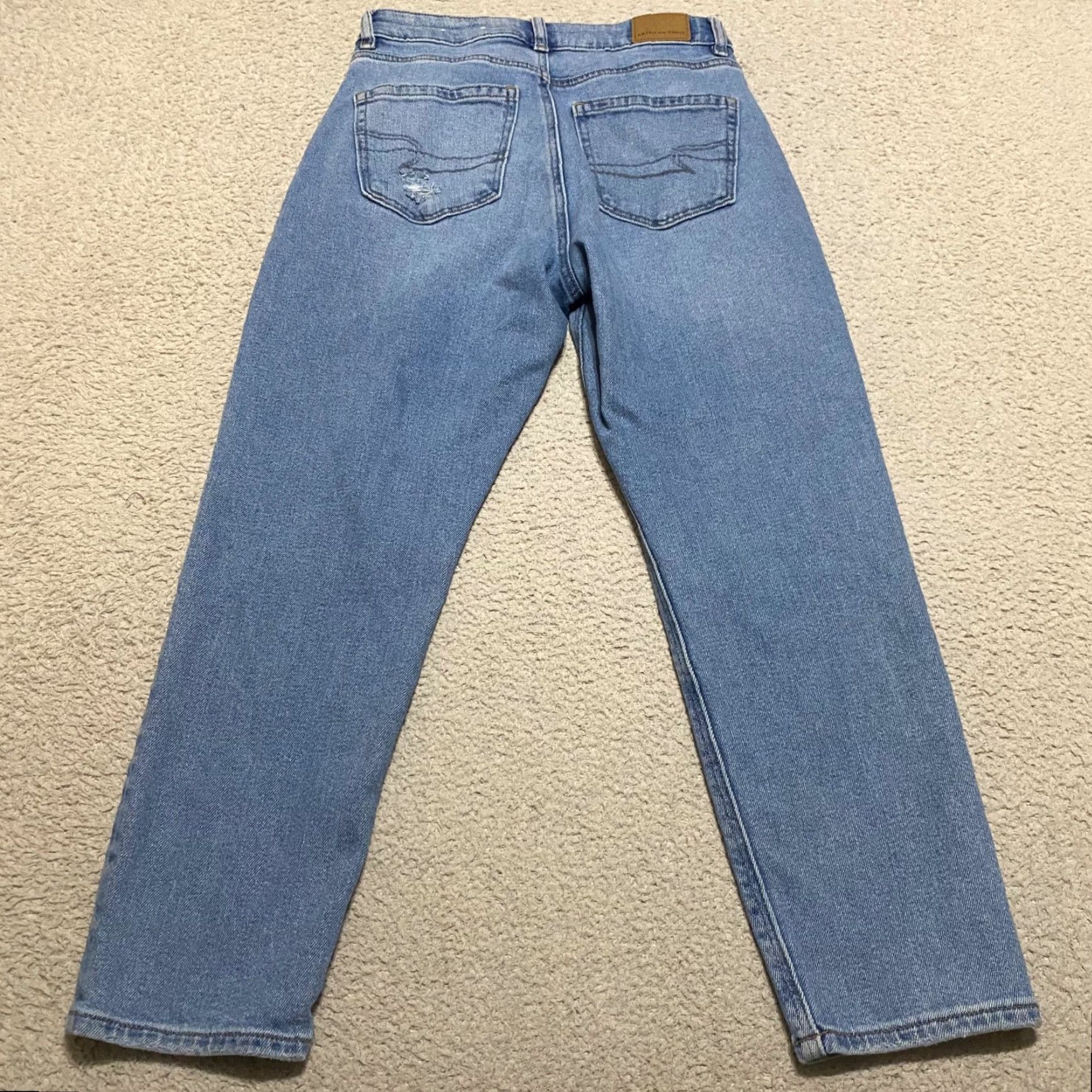American Eagle Outfitters VINTAGE American Eagle Jeans Womens sz 2P Blue Denim Straight Distressed High Rise Mom Mens Girls Womens Size 42" / US 20 - 2 Thumbnail