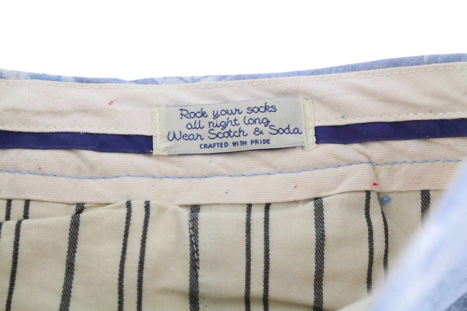 Scotch & Soda W32 Chino Washed Blue Leafs Patterned Light Logo 84171 Size US 32 / EU 48 - 6 Thumbnail