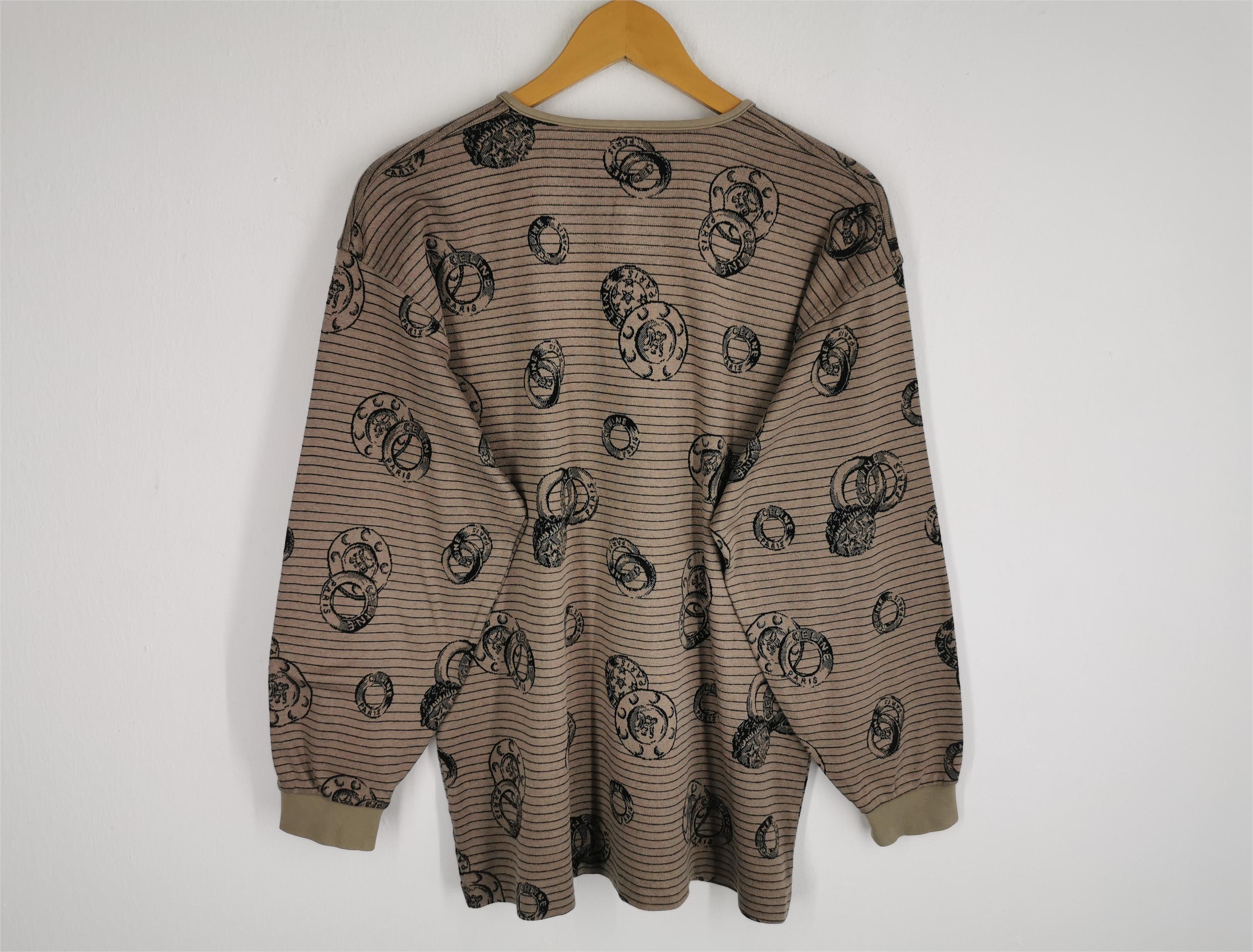 Celine Vintage 90s Celine Overprint Tee T Shirt Made In Japan Size M / US 6-8 / IT 42-44 - 2 Thumbnail