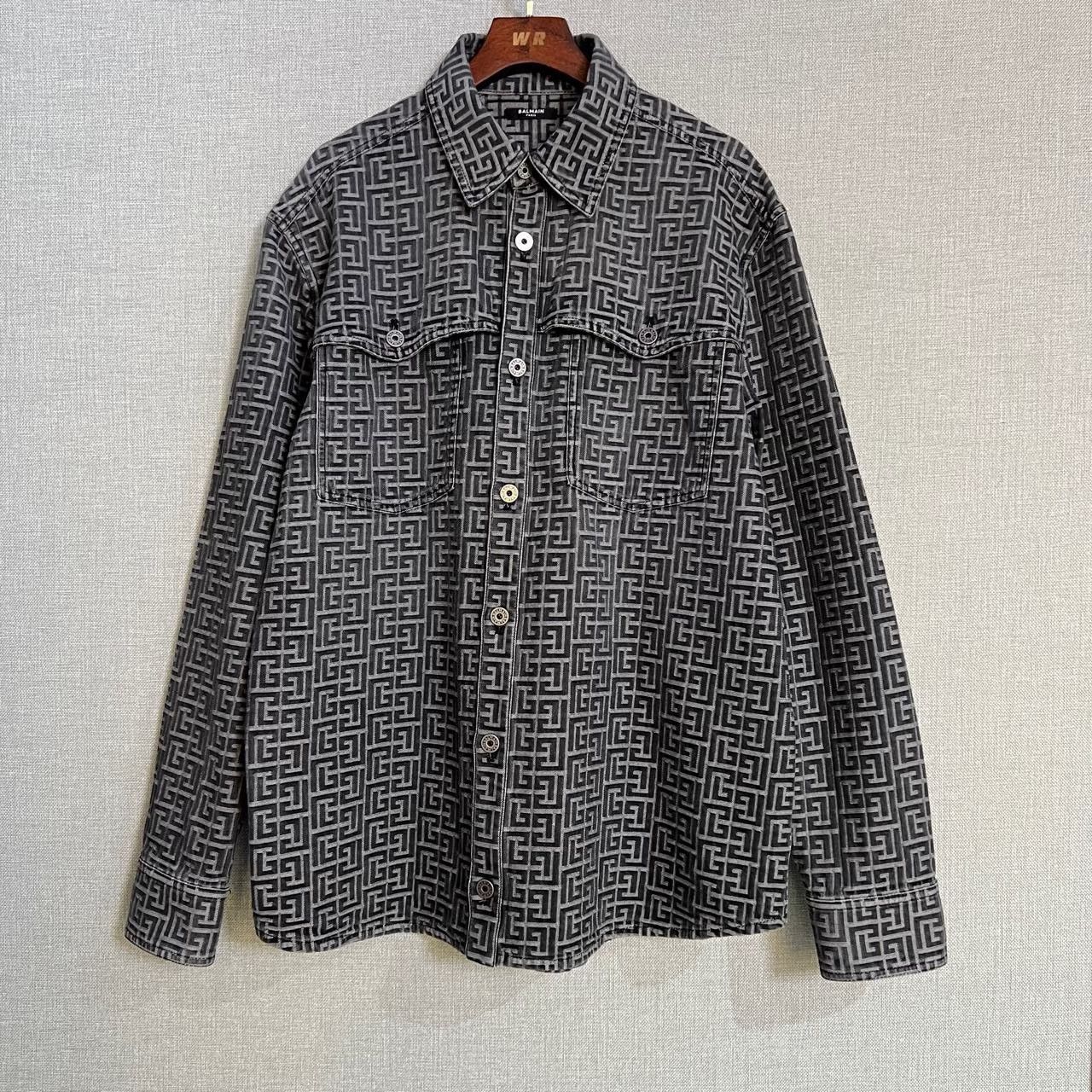 Balmain Balmain Checkered Logo Shirt Jacket Size US M / EU 48-50 / 2 - 1 Thumbnail